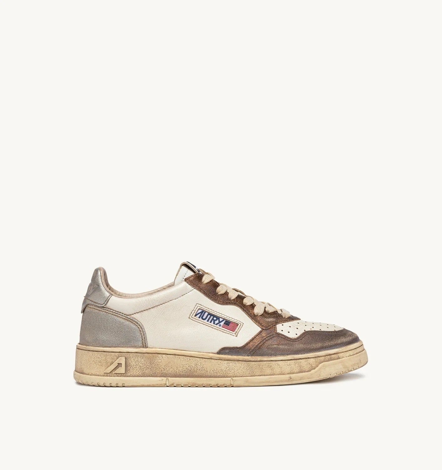 AUTRY Sneakers Uomo Medalist Low Super Vintage-Choco Silver