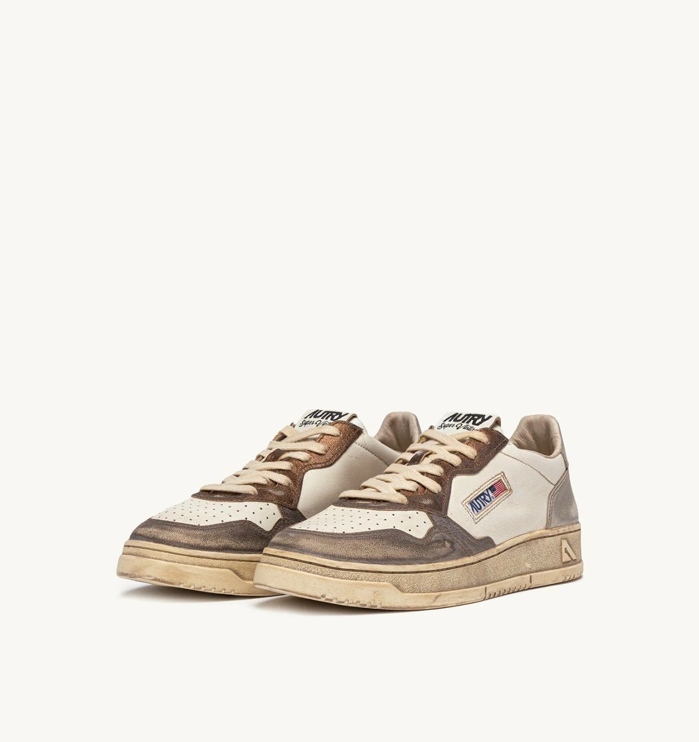 AUTRY Sneakers Uomo Medalist Low Super Vintage-Choco Silver