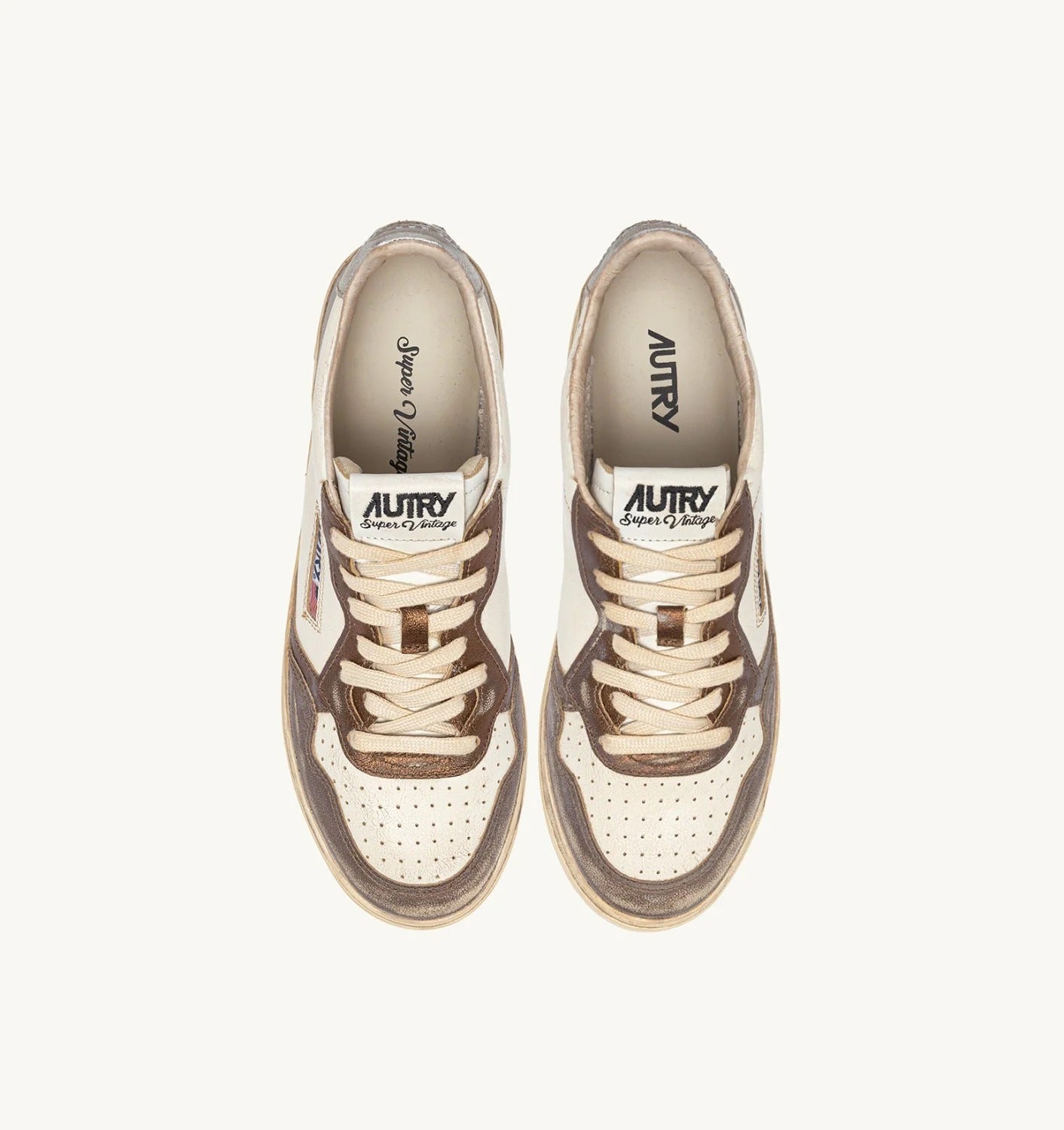 AUTRY Sneakers Uomo Medalist Low Super Vintage-Choco Silver