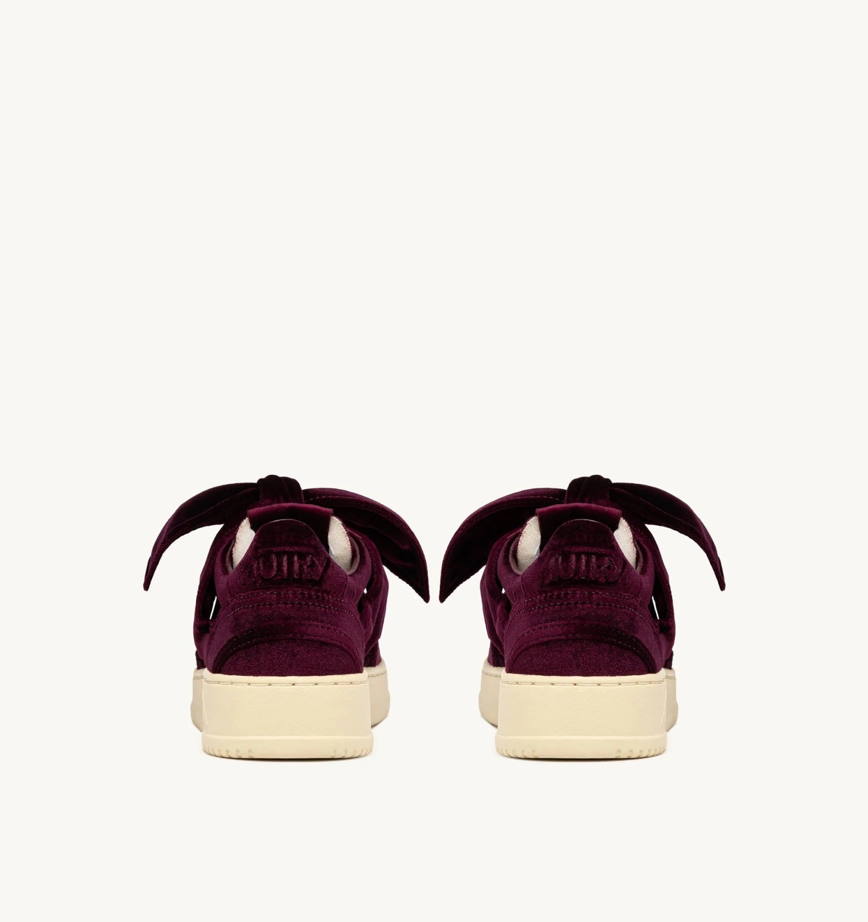 AUTRY Sneaker Donna Medalist Low Velvet Bow-Burgundy