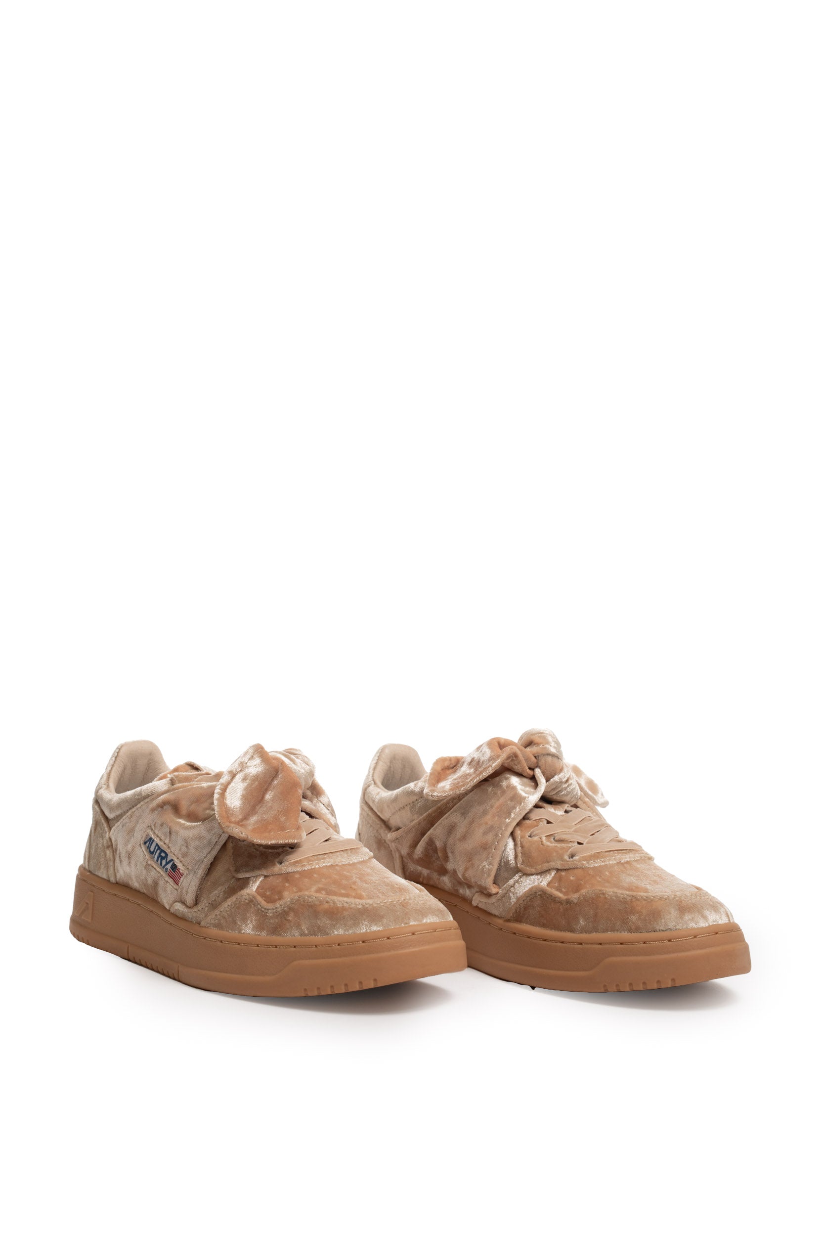 AUTRY Sneaker Donna Medalist Low Velvet Bow-Smoke Gray