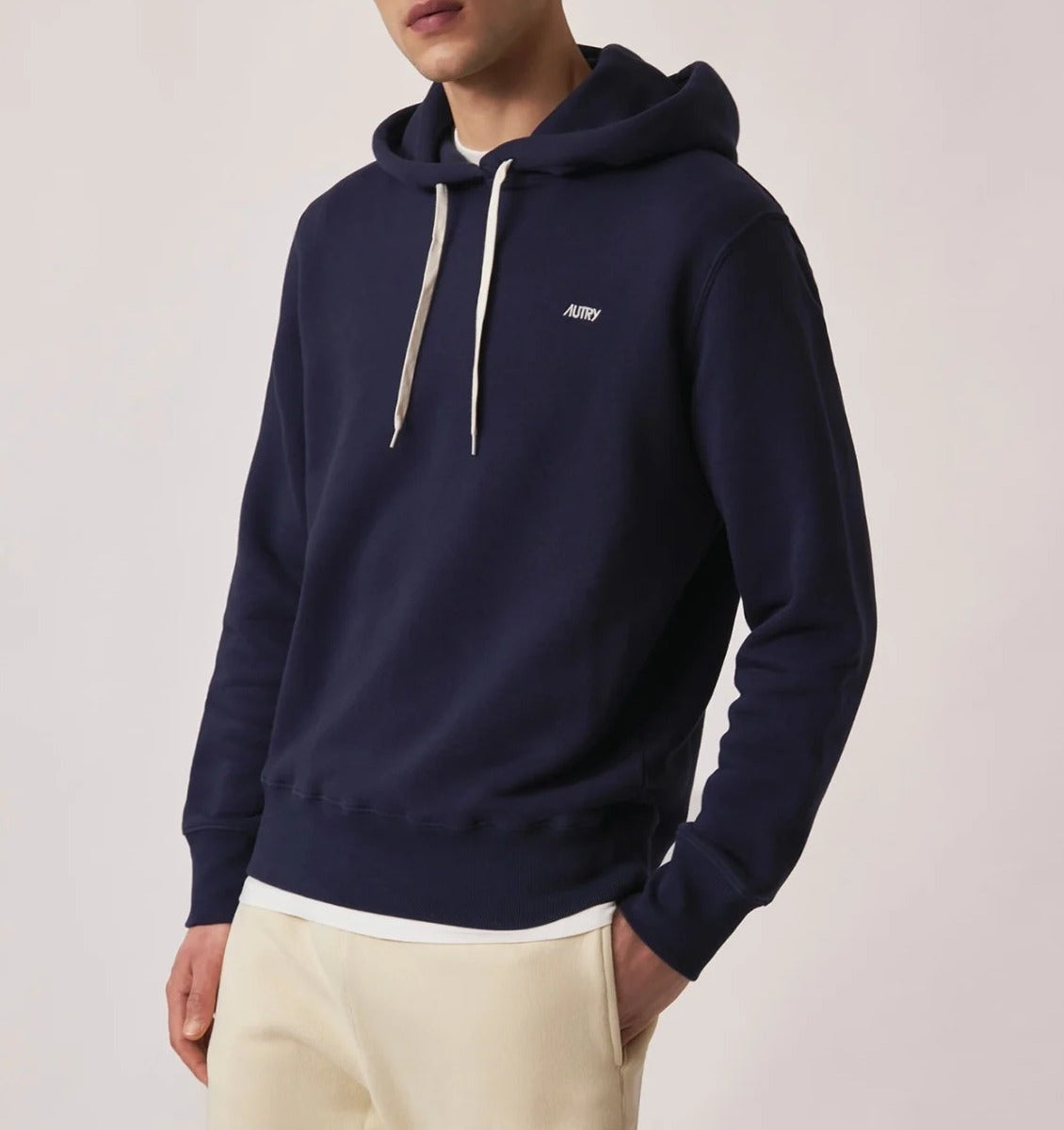 AUTRY Felpa Uomo Logo Ricamato-Blu Navy