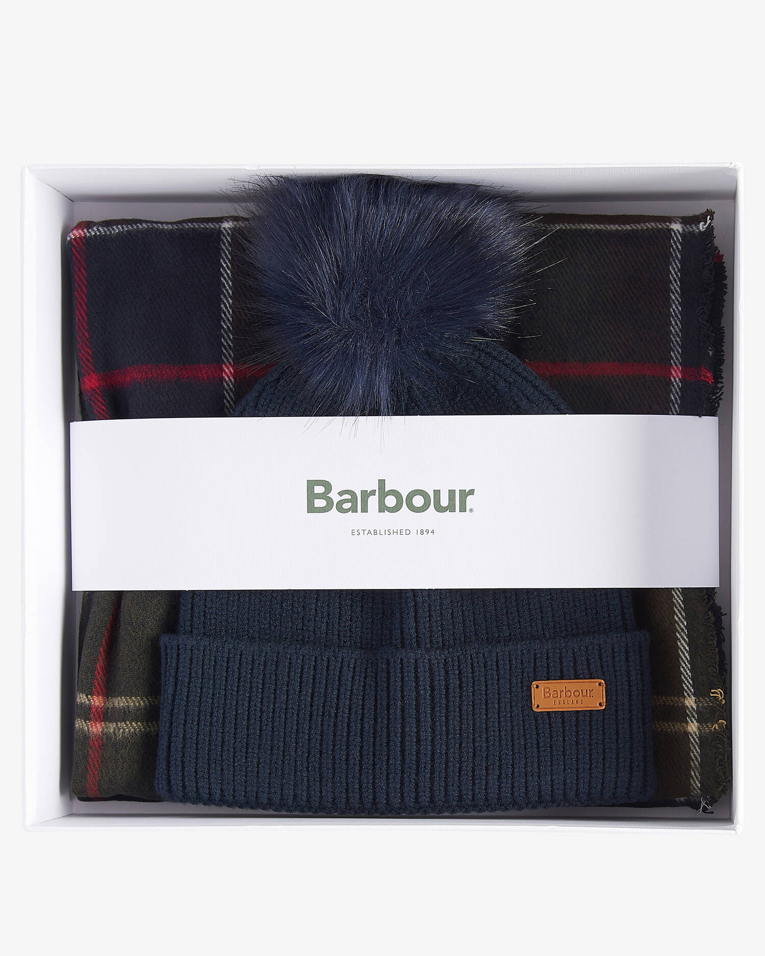 BARBOUR Set Regalo Donna Berretto Dover & Sciarpa Hailes--Classic Tartan