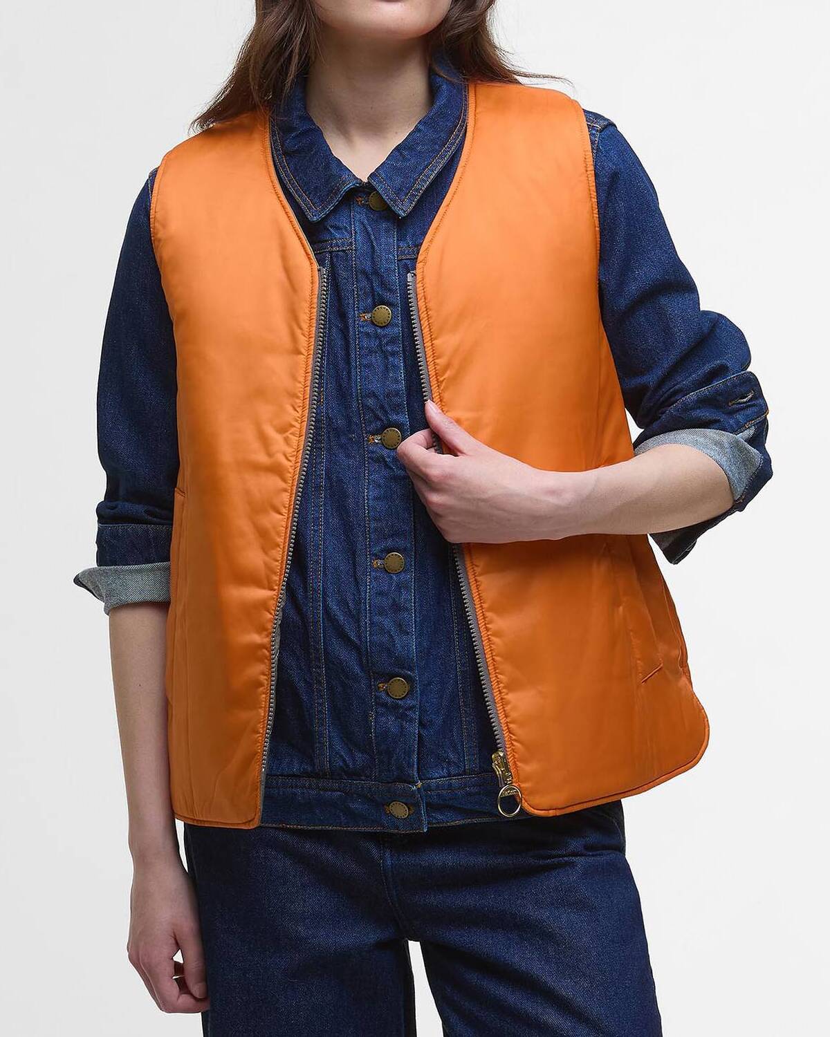 BARBOUR Smanicato Donna My Barbour Reversible-Timberwolf/Marigold