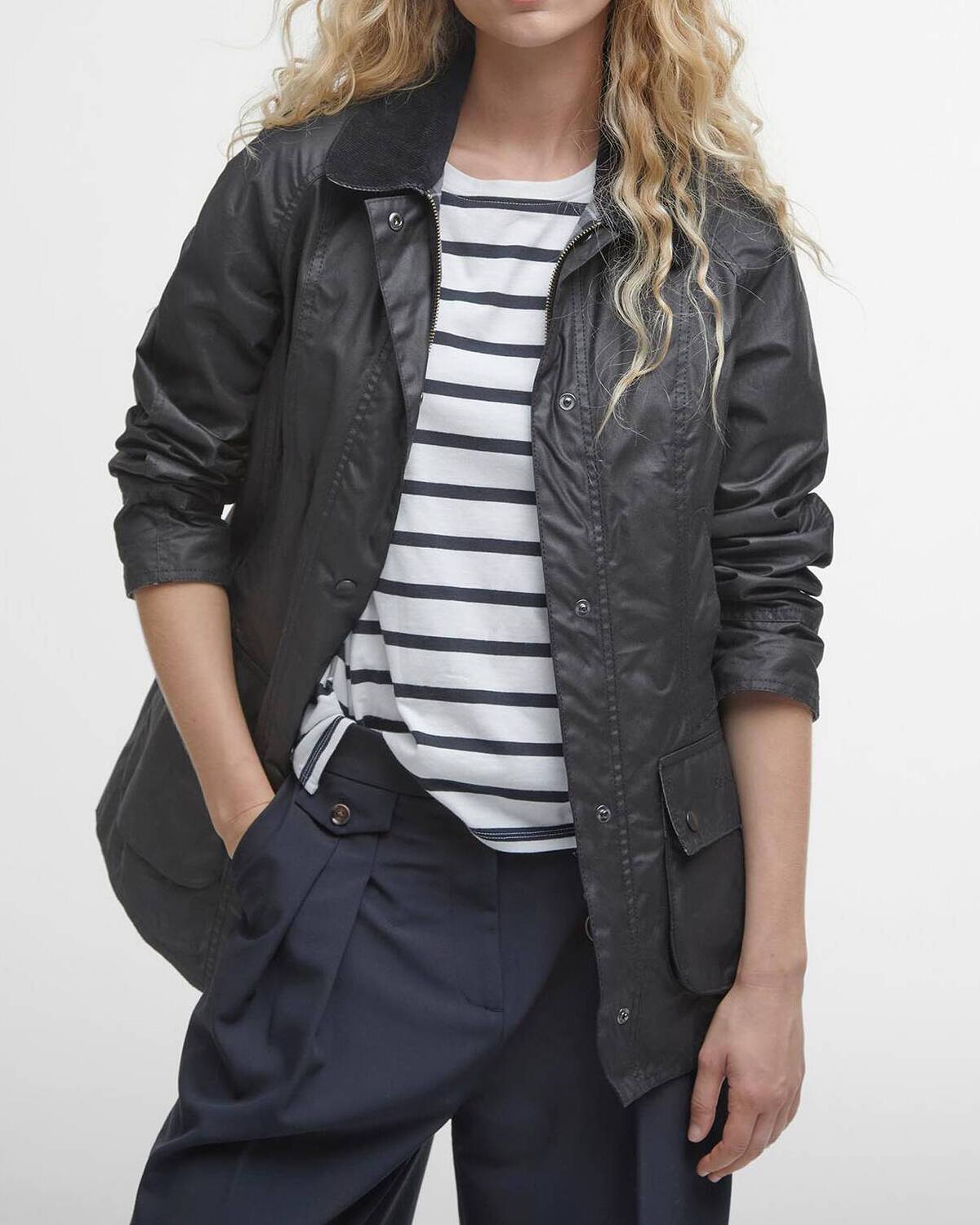 BARBOUR Giacca Donna Beadnell Wax-Classic Black