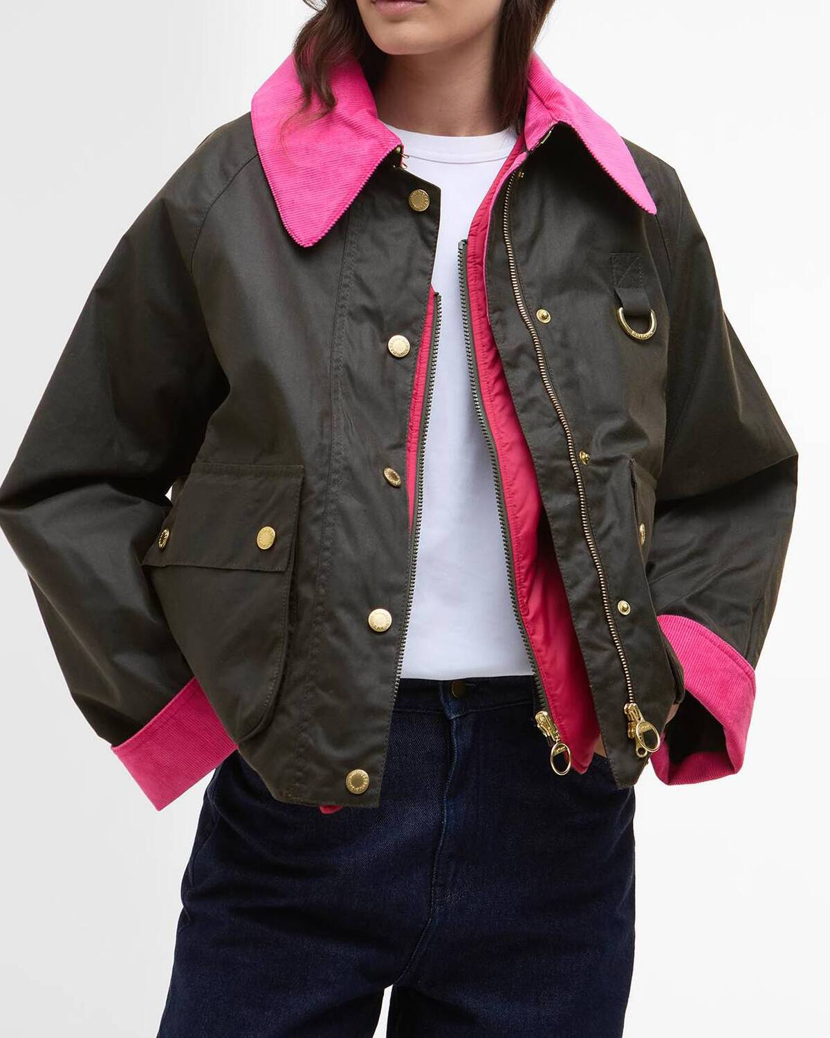 BARBOUR Giacca Donna Icons Spey Wax-Olive