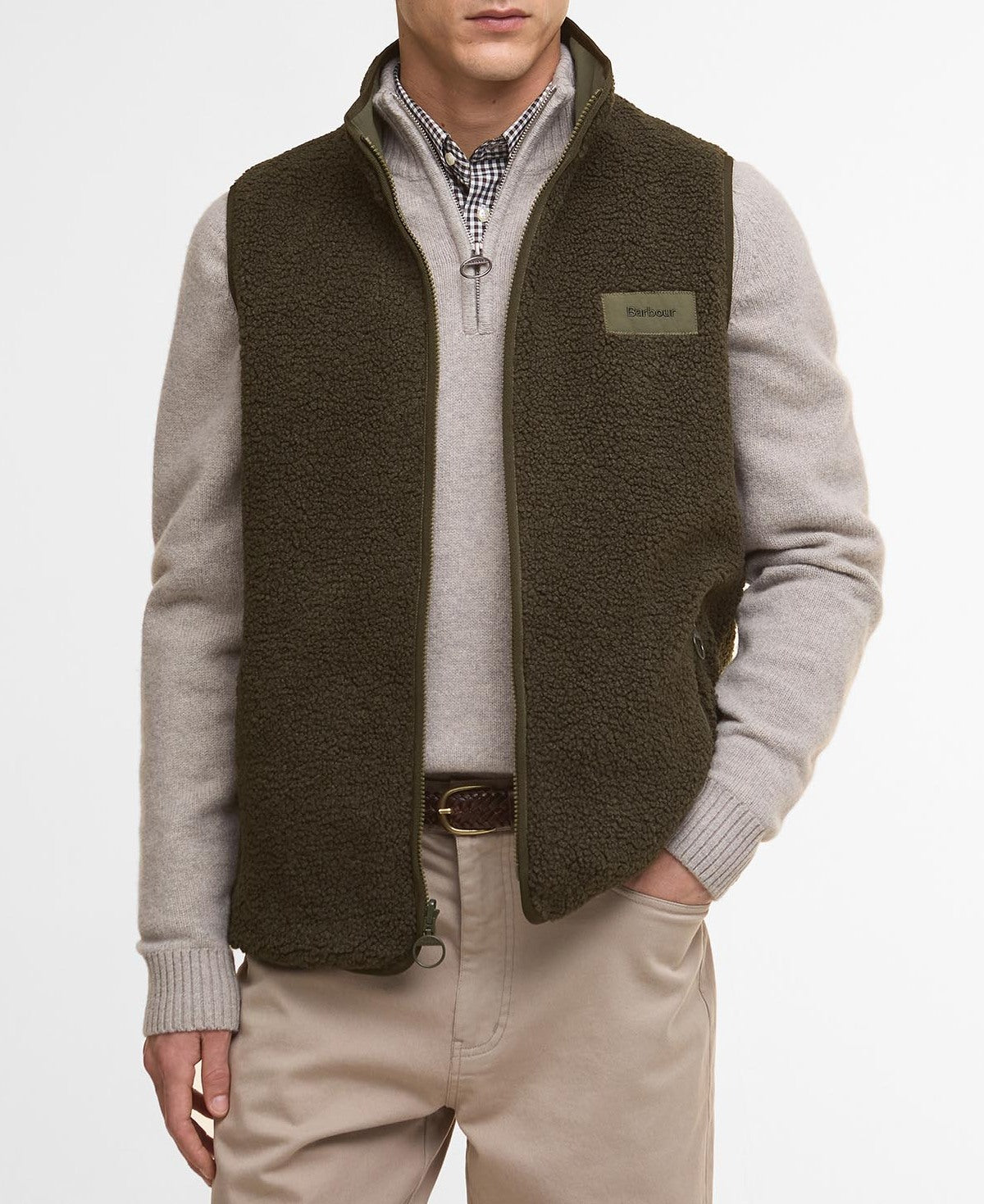 BARBOUR Gilet Uomo Reversible Pile-Fern