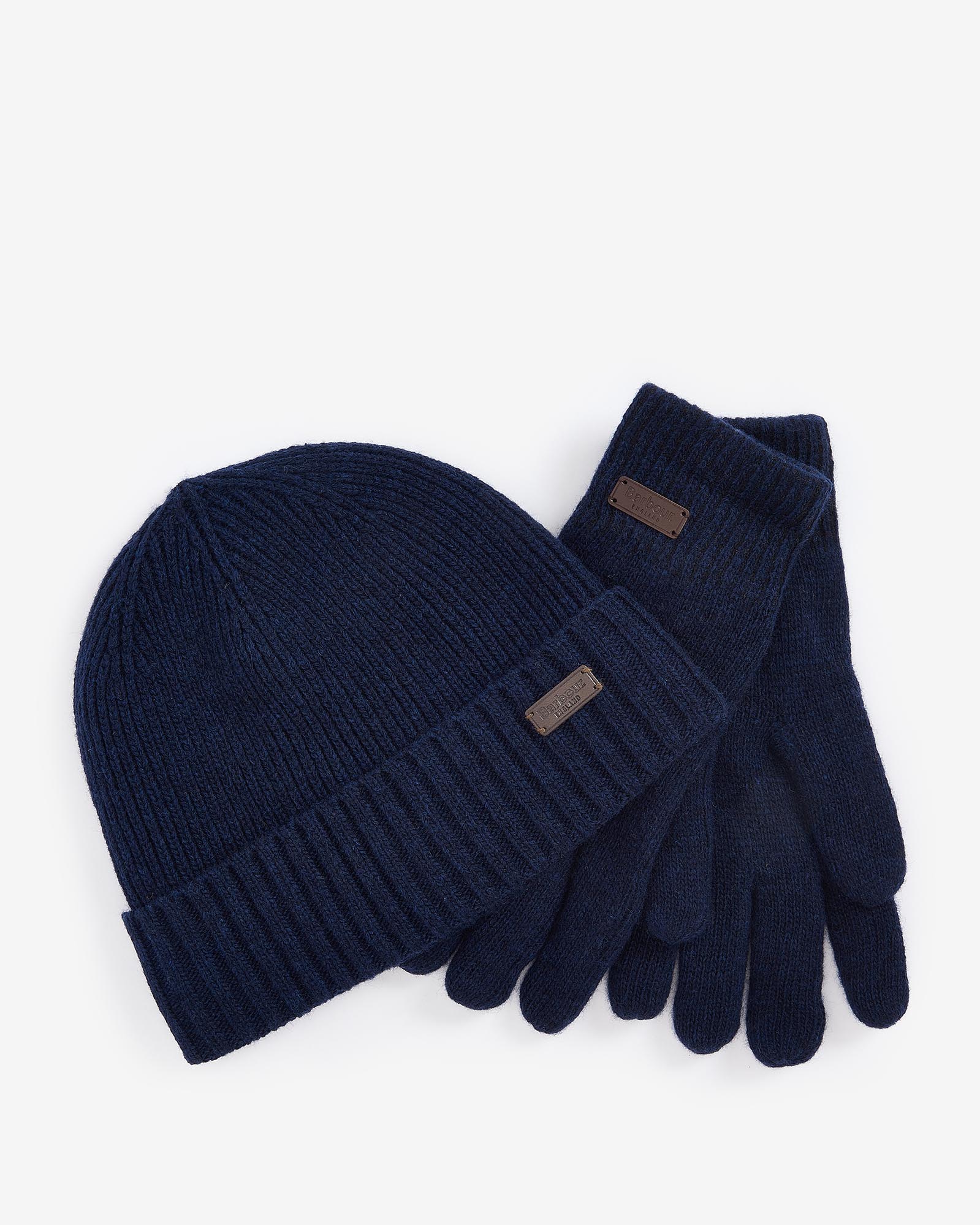 BARBOUR Set Regalo Uomo Berretto e Guanti CARLTON-Classic Navy