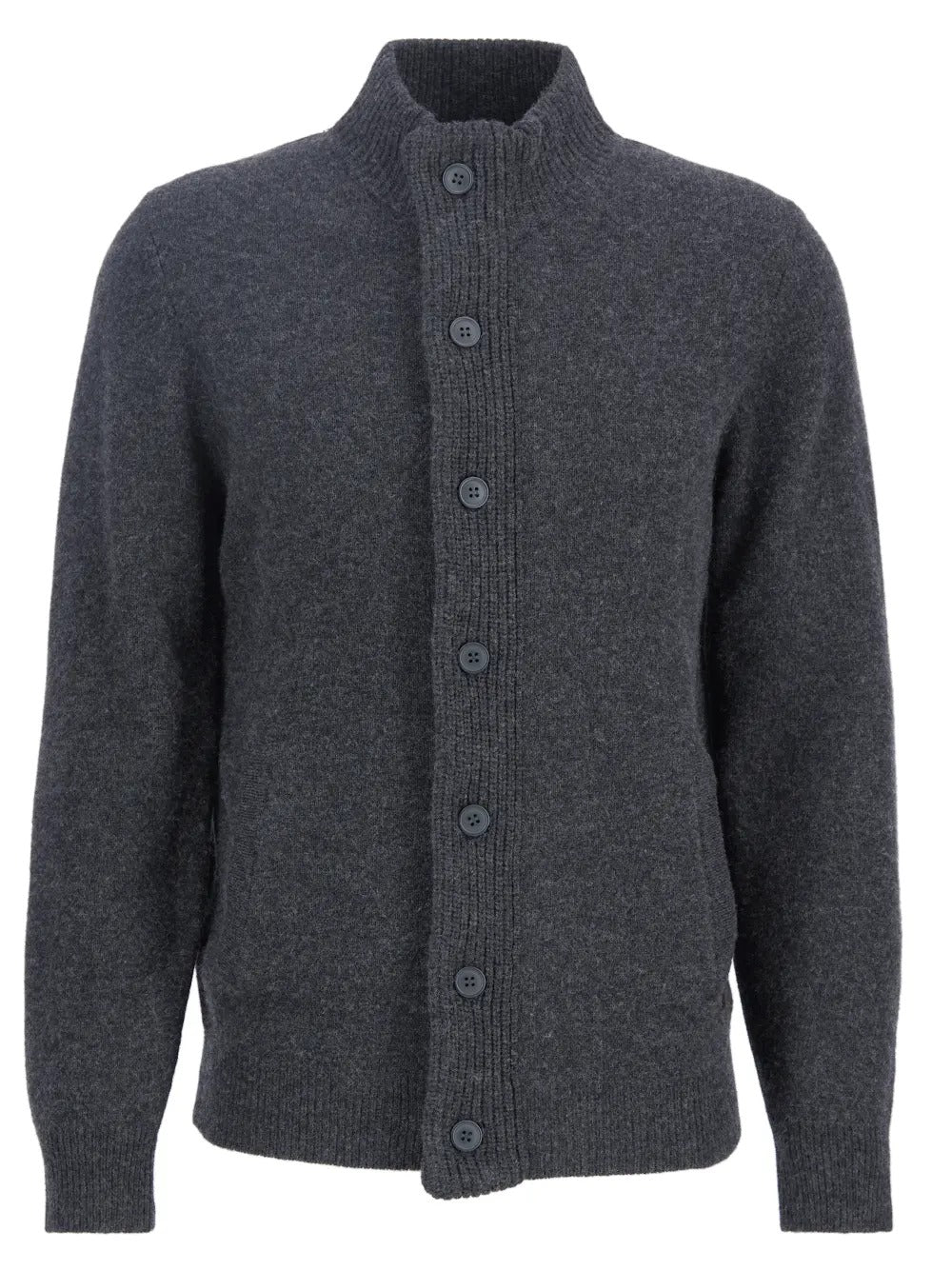 BARBOUR Maglione Uomo Essential Patch Zip-Charcoal Marl