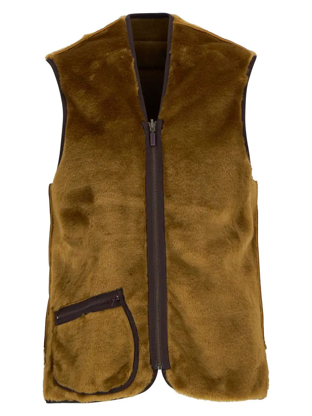 BARBOUR Gilet Uomo Pile Ecopelliccia-Classic Brown
