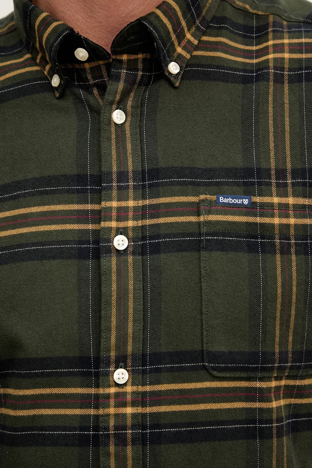 BARBOUR Camicia Uomo Portdown-Olive