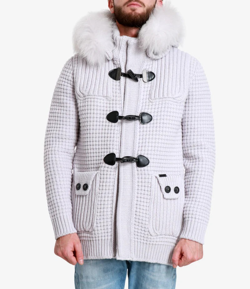 BARK Giubbotto Uomo SHORT DUFFLE COAT W/MURMASKY-Ghiaccio