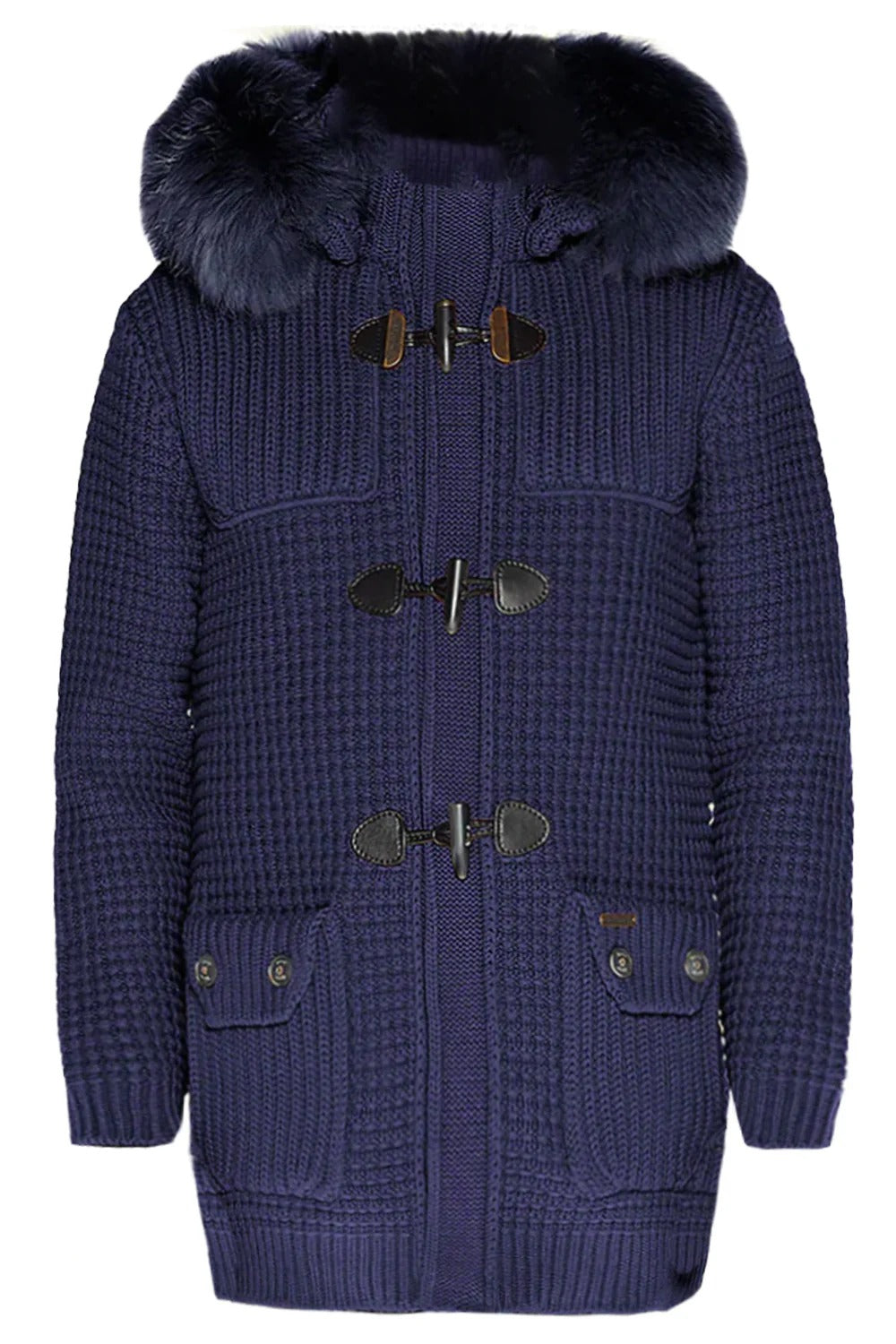 BARK Giubbotto Uomo SHORT DUFFLE COAT W/MURMASKY-Navy
