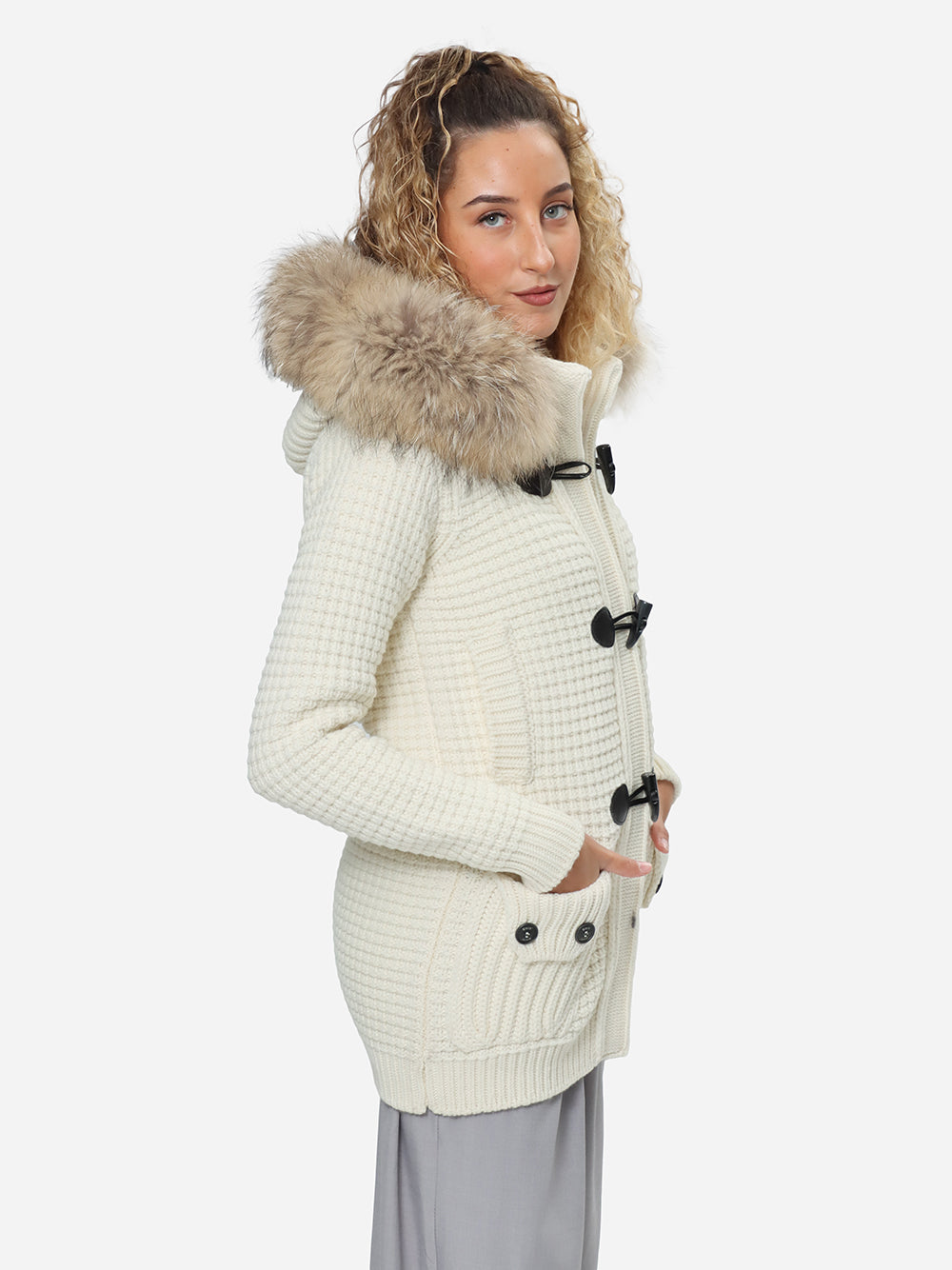 BARK Giubbotto Donna MEDIUM DUFFLE COAT W/MURMASKY-Off White