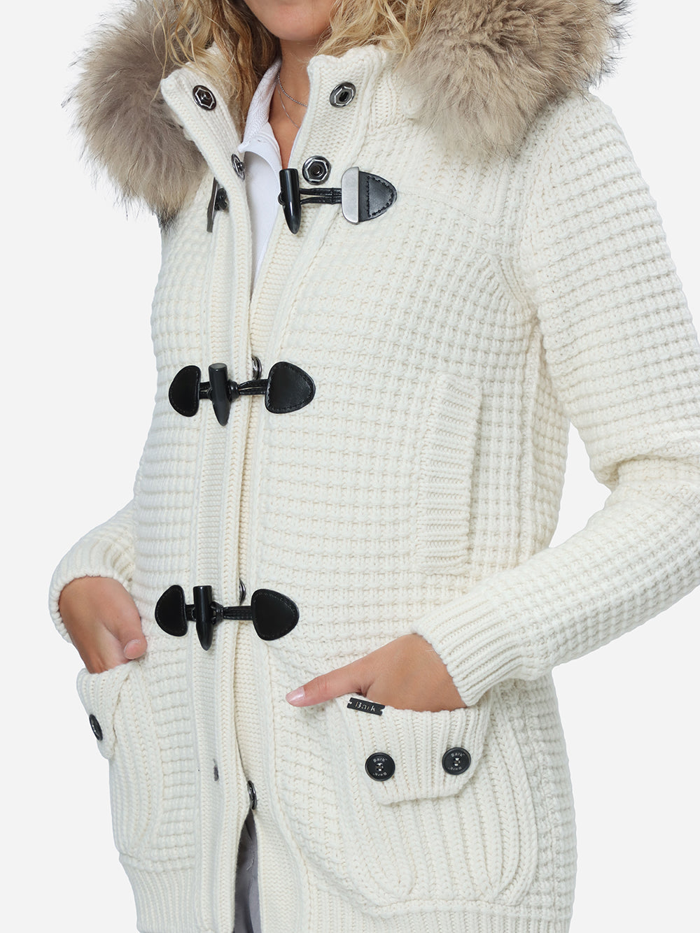 BARK Giubbotto Donna MEDIUM DUFFLE COAT W/MURMASKY-Off White