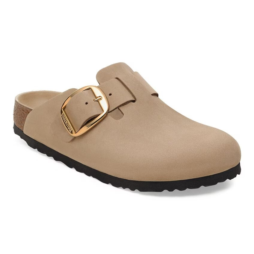 BIRKENSTOCK Ciabatta Donna BOSTON BIG BUCKLE Oiled-Tobacco Brown