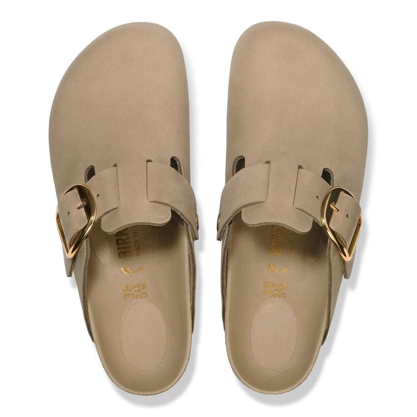 BIRKENSTOCK Ciabatta Donna BOSTON BIG BUCKLE Oiled-Tobacco Brown