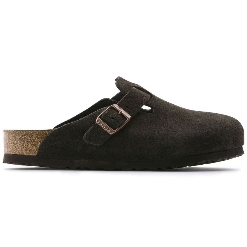 BIRKENSTOCK Ciabatta Uomo BOSTON SFB SUEDE-Mocca