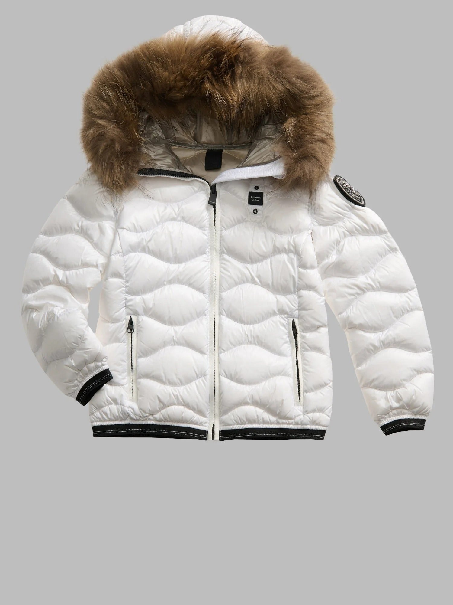 BLAUER Giubbino Bambino Arion Junior-Bianco Ottico/Grigio