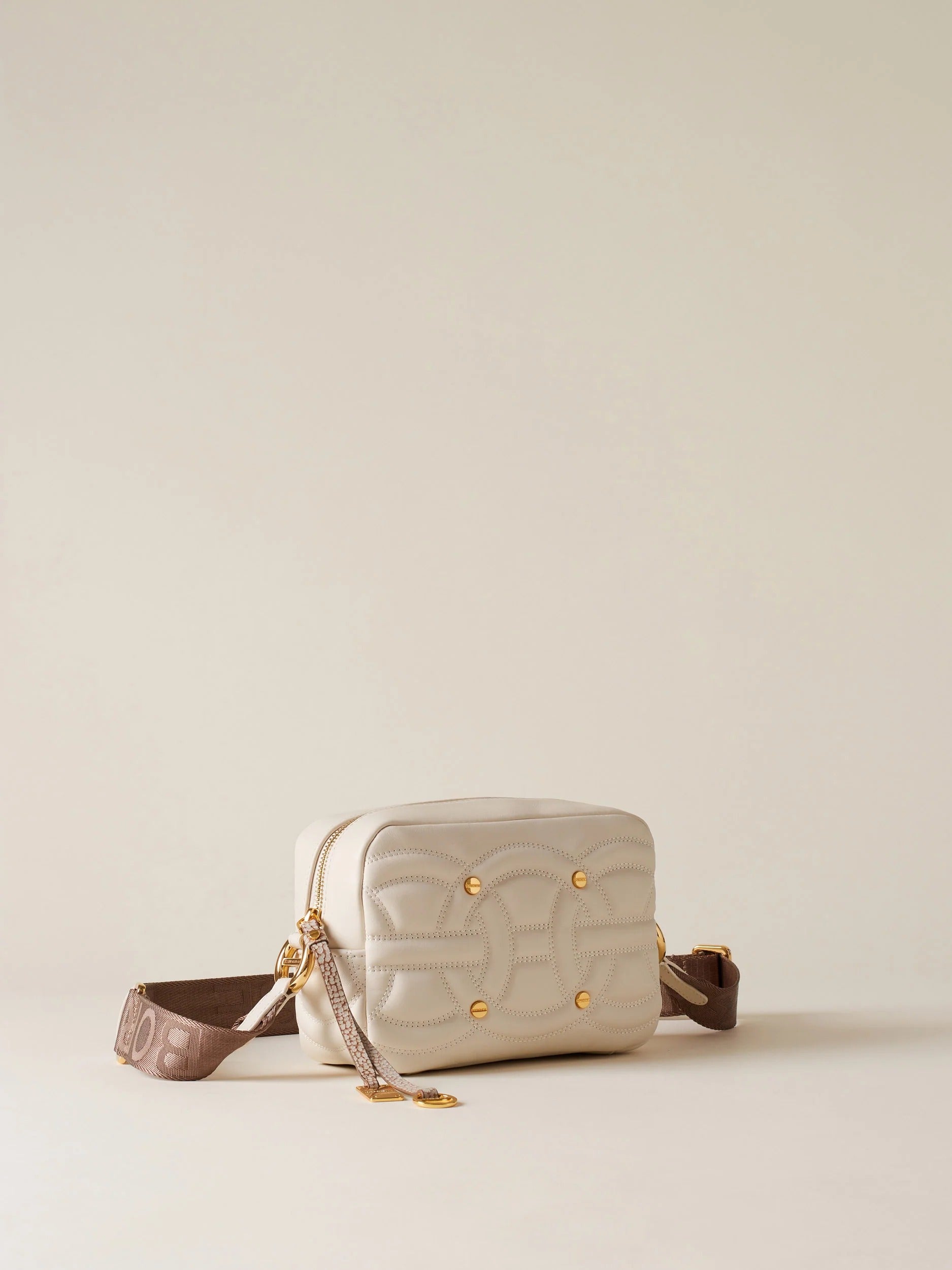 BORBONESE Borsa Rondò Camera Case S-Alabastro Mushroom