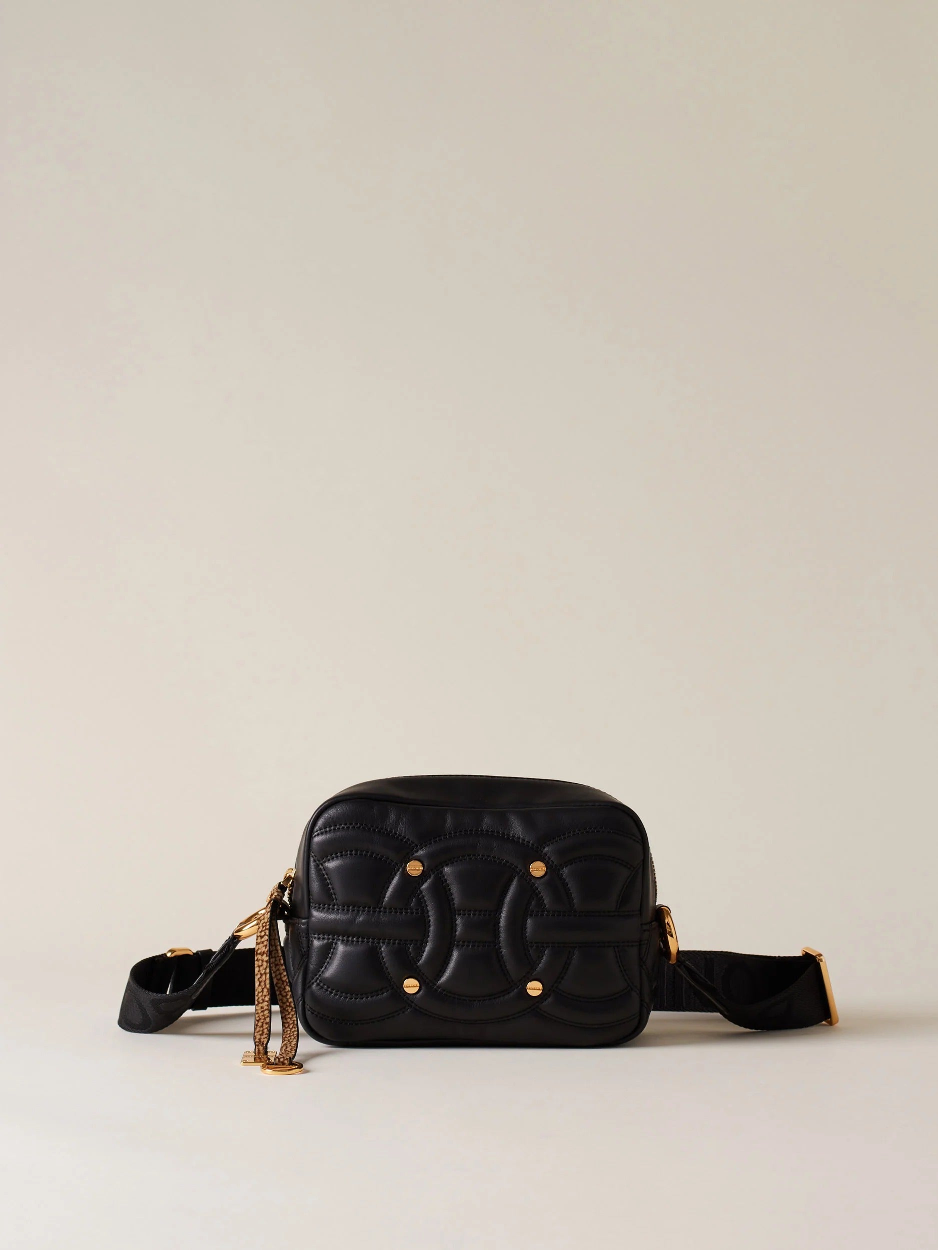 BORBONESE Borsa Rondò Camera Case S-Nero Naturale