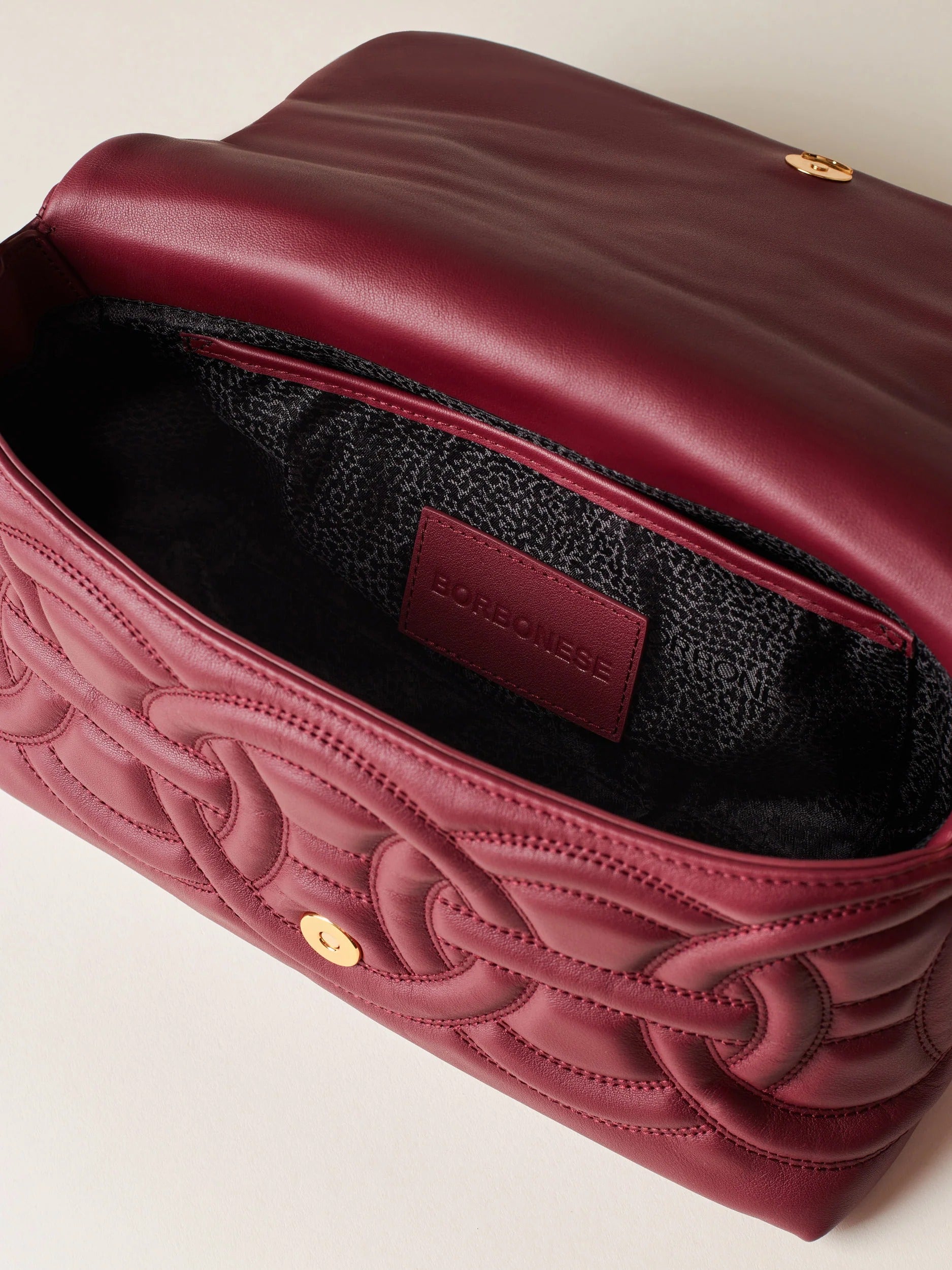 BORBONESE Borsa Rondò Cross Over S-Merlot