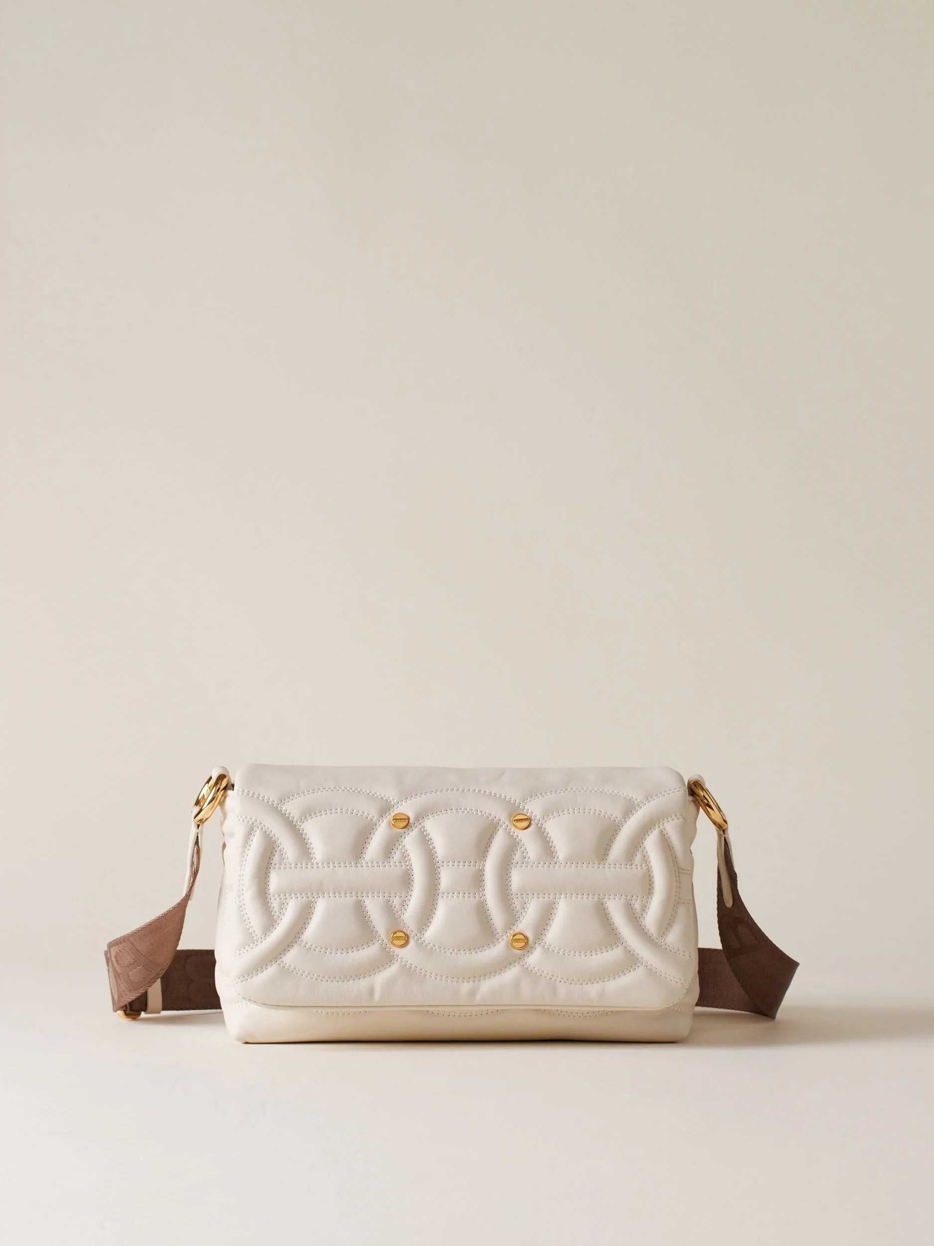 BORBONESE Borsa Rondò Cross Over S-Alabastro Mushroom