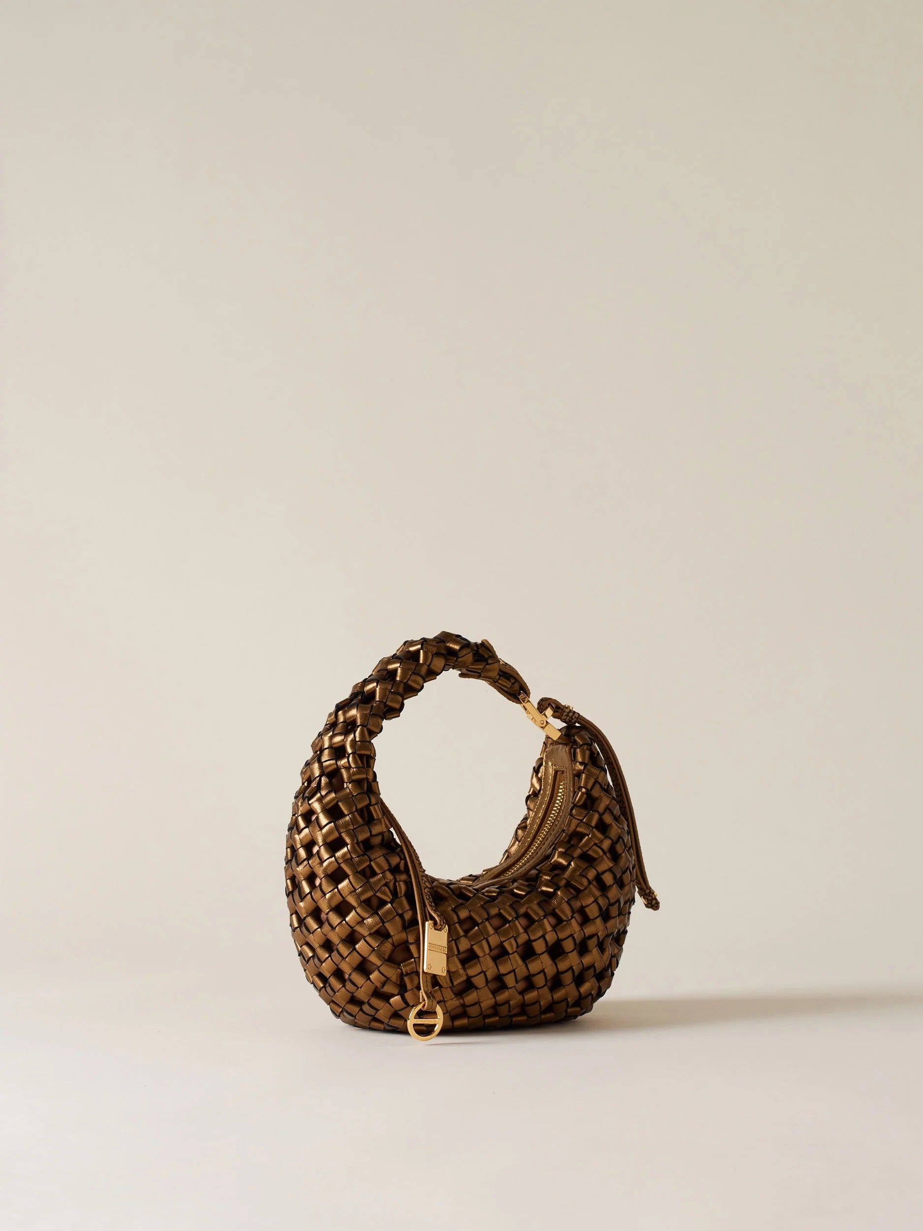 BORBONESE Borsa La Nido Hobo Petite-Bronzo