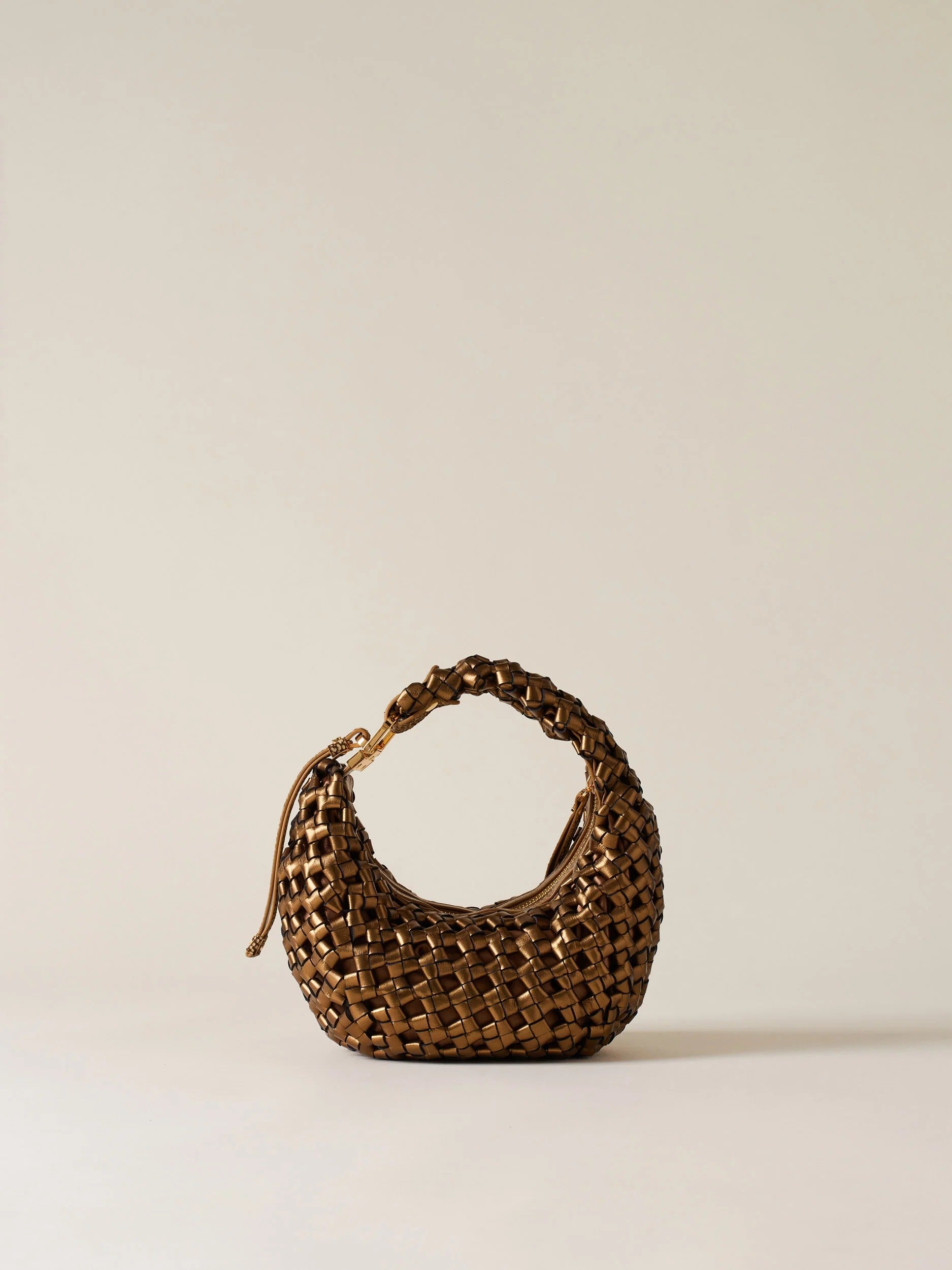 BORBONESE Borsa La Nido Hobo Petite-Bronzo