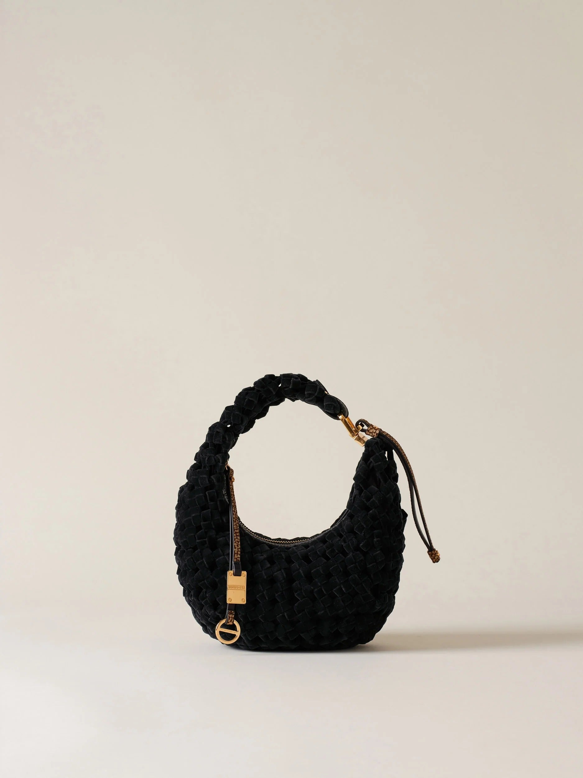 BORBONESE Borsa La Nido Hobo Petite-Nero