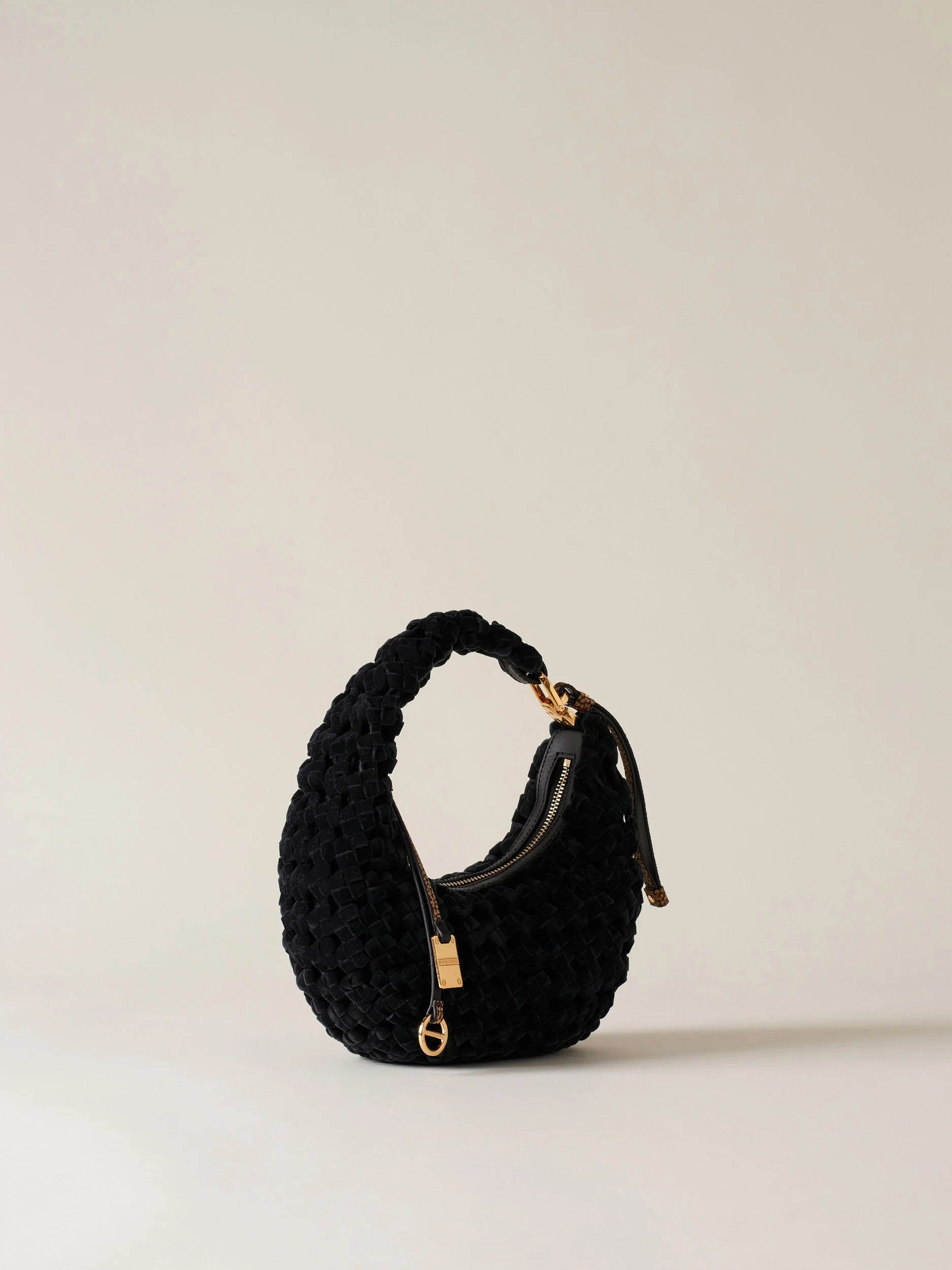 BORBONESE Borsa La Nido Hobo Petite-Nero