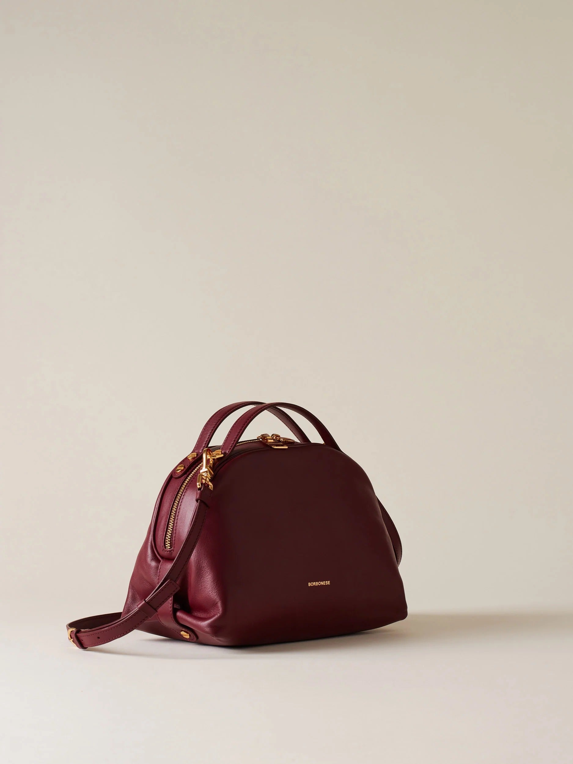 BORBONESE Borsa Bauletto Sexy S-Merlot