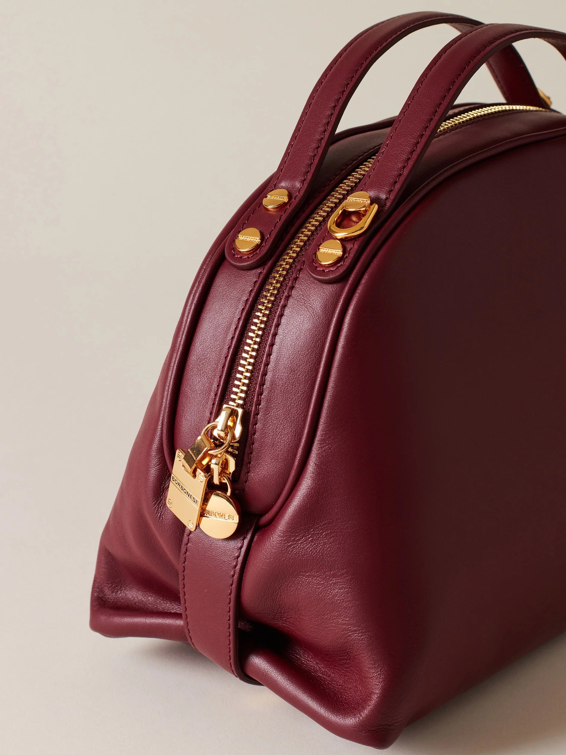 BORBONESE Borsa Bauletto Sexy S-Merlot