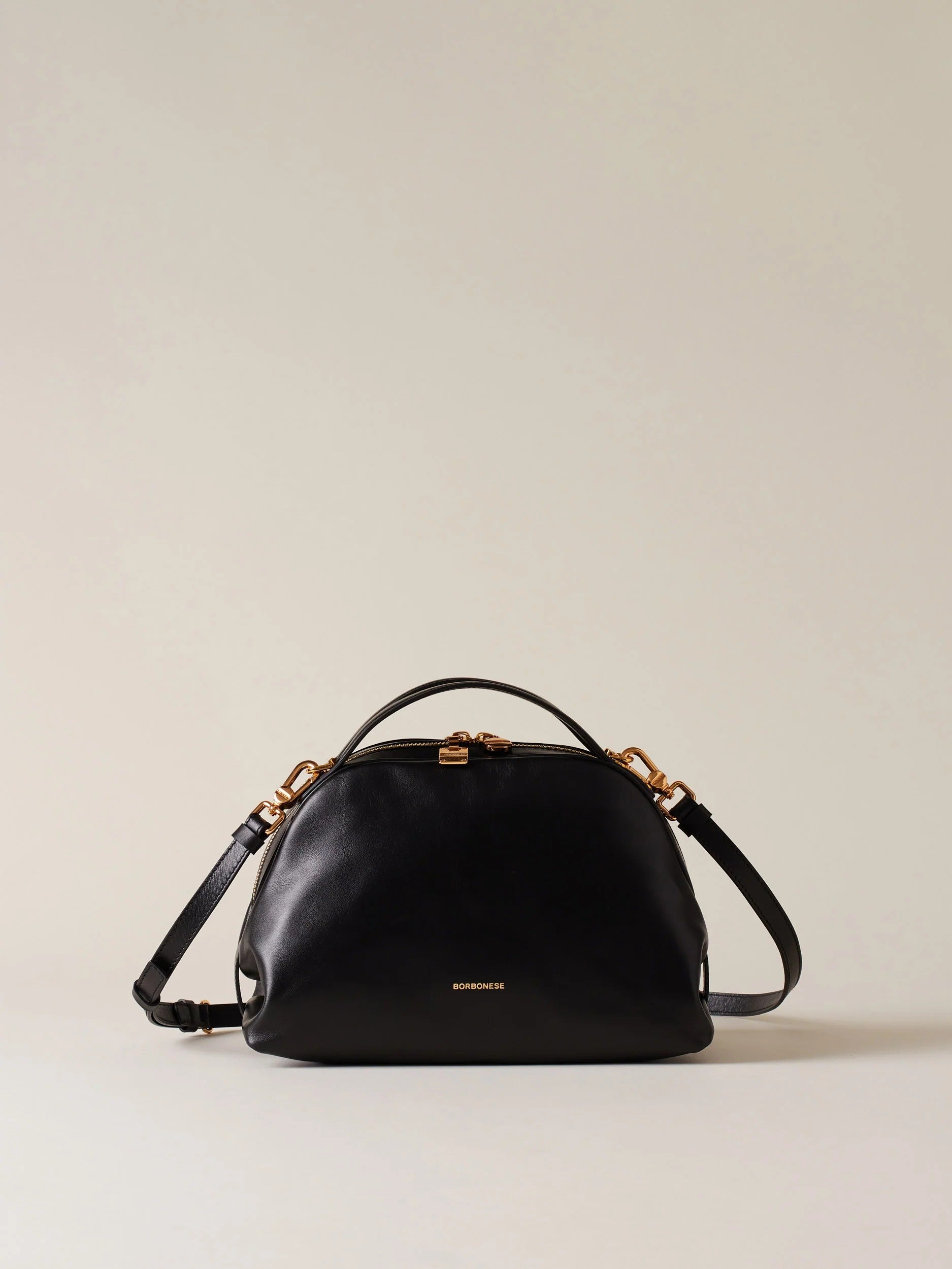 BORBONESE Borsa Bauletto Sexy S-Nero