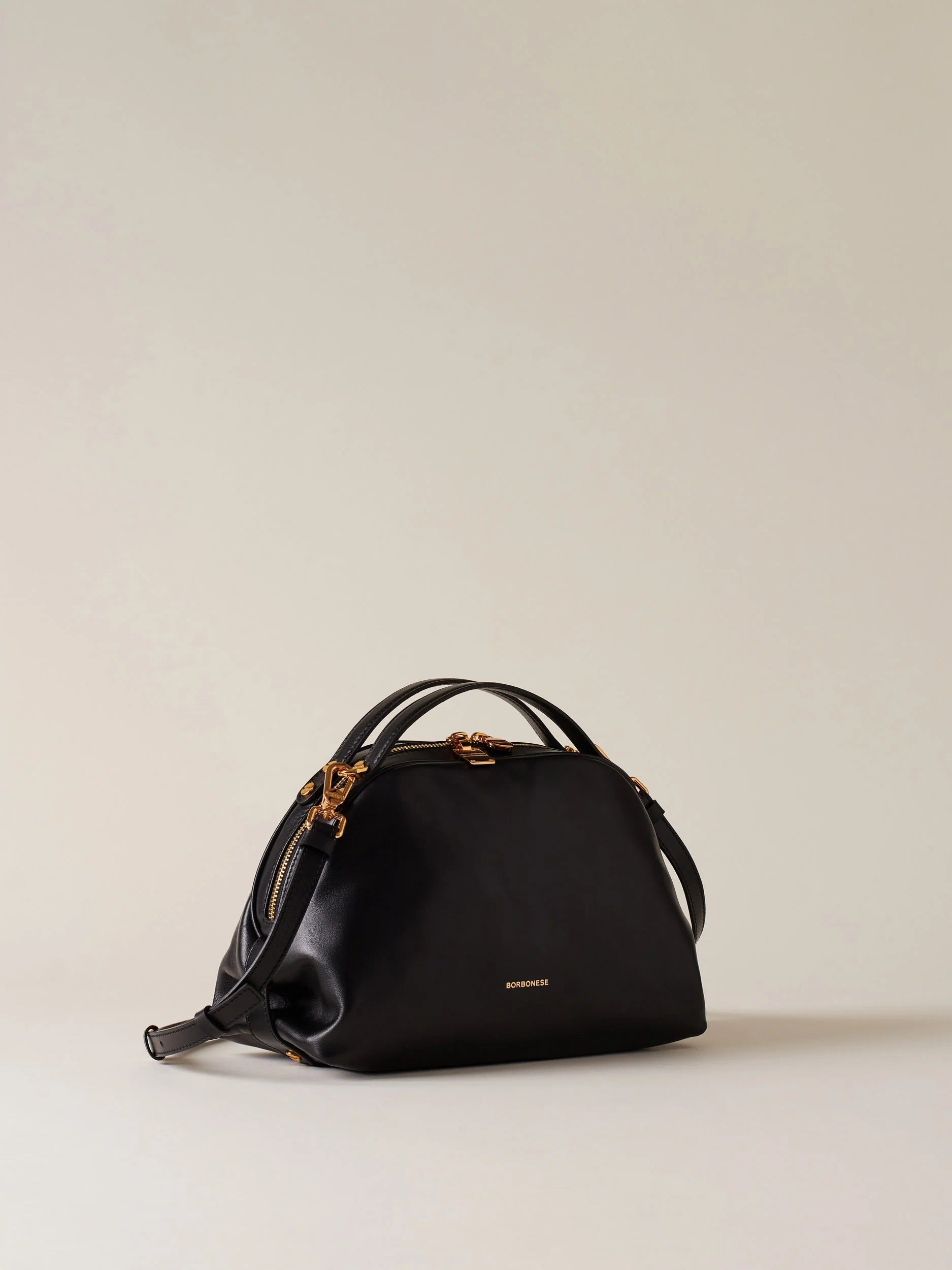 BORBONESE Borsa Bauletto Sexy S-Nero