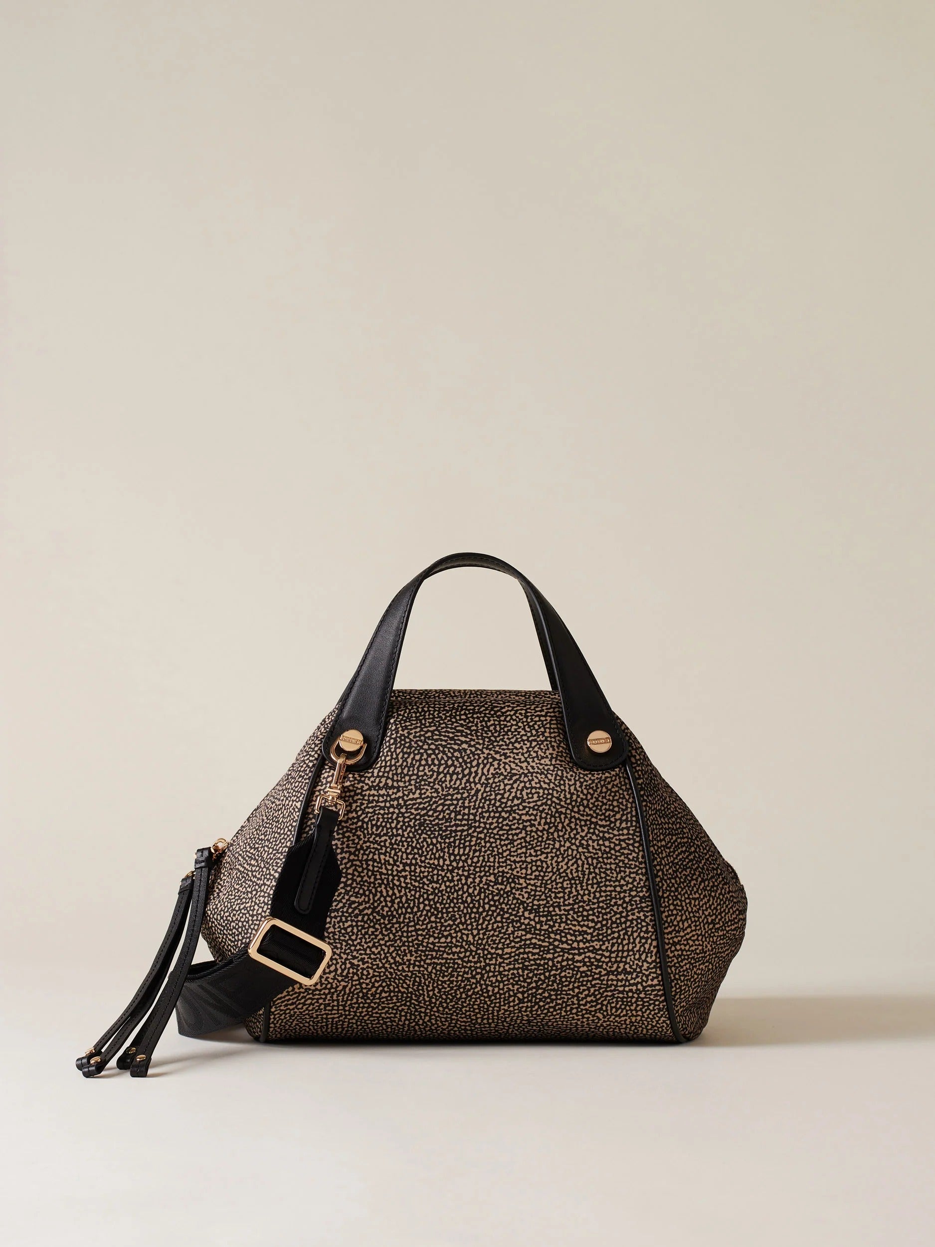 BORBONESE Borsa Bauletto M-Naturale Nero