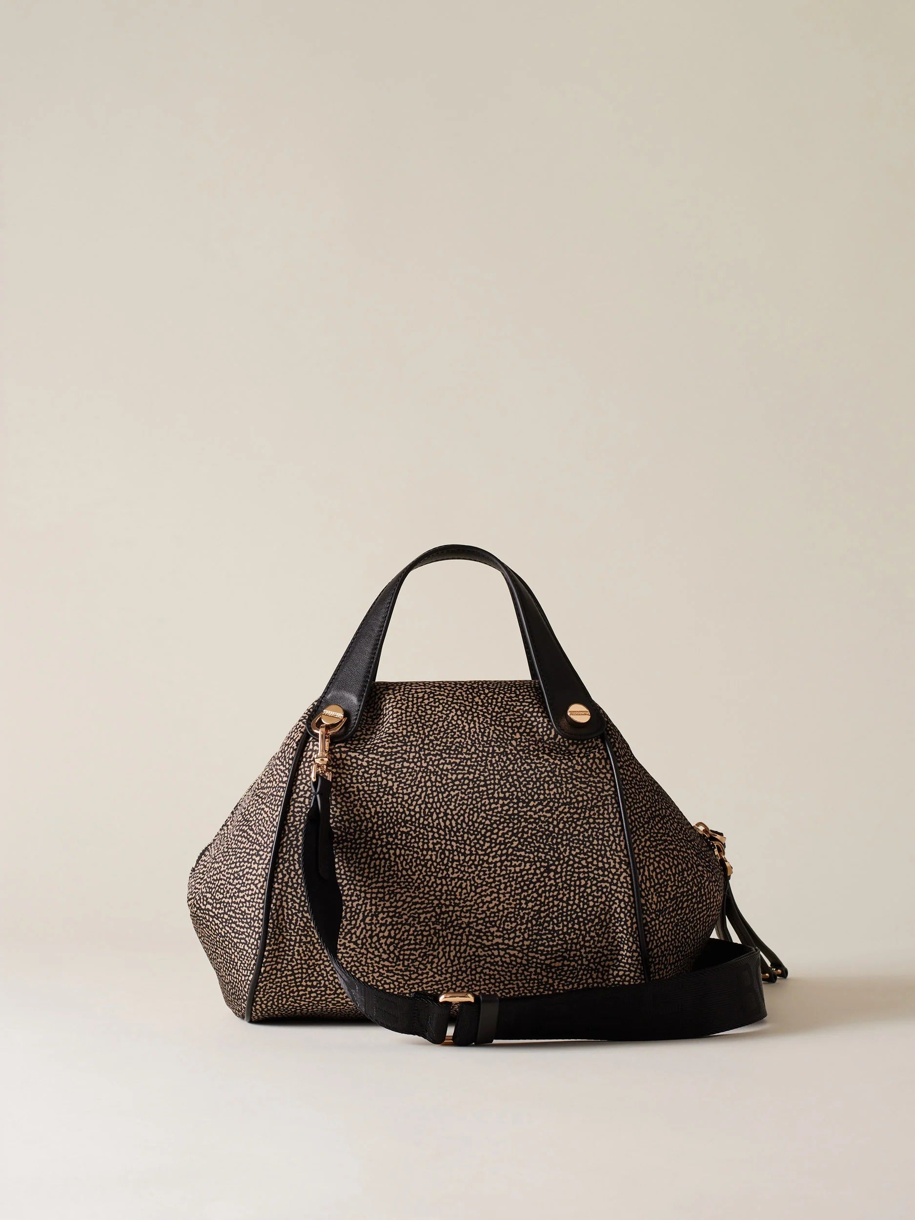 BORBONESE Borsa Bauletto M-Naturale Nero