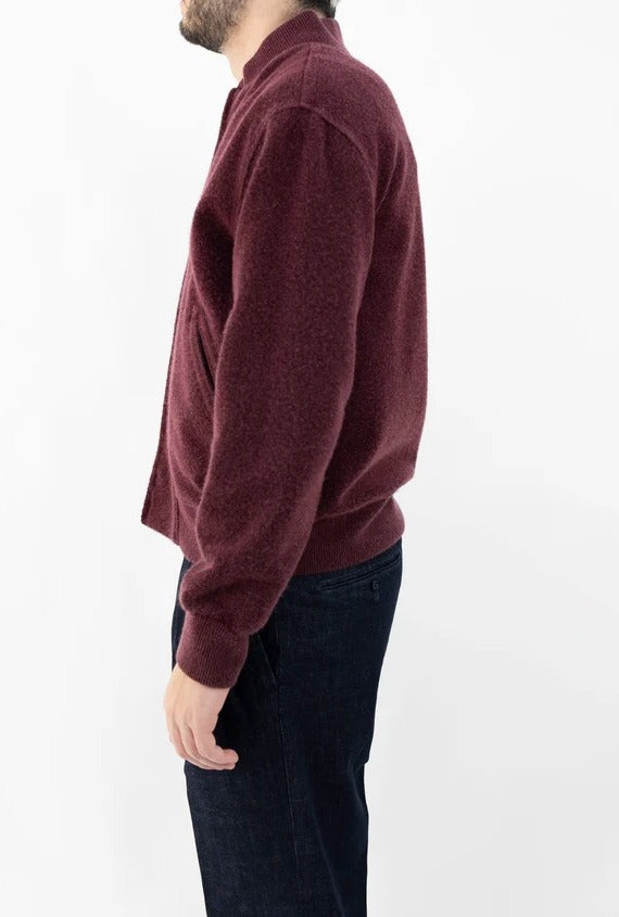 CIRCOLO 1901 Bomber Uomo Bouclé-Burgundy