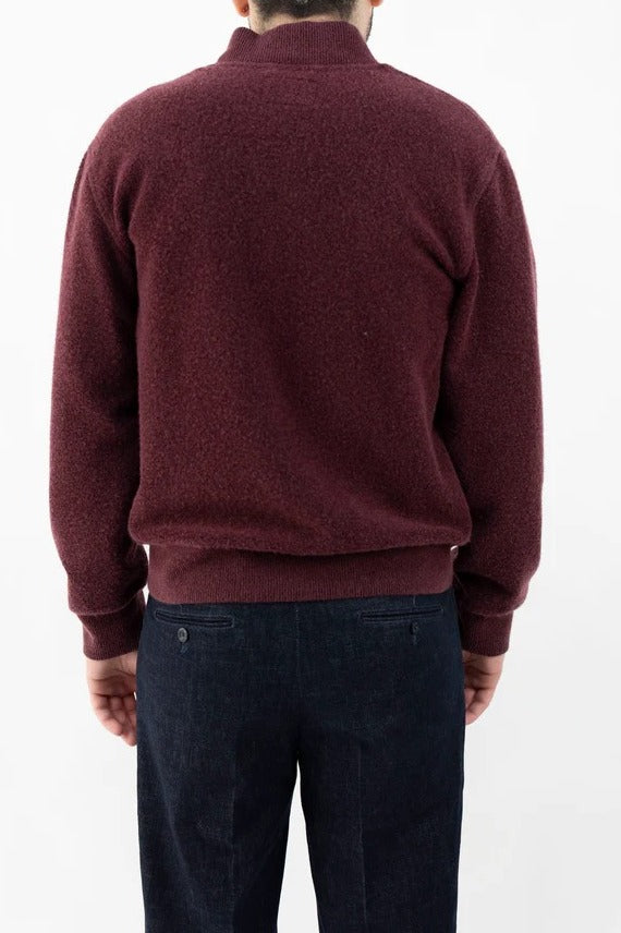 CIRCOLO 1901 Bomber Uomo Bouclé-Burgundy