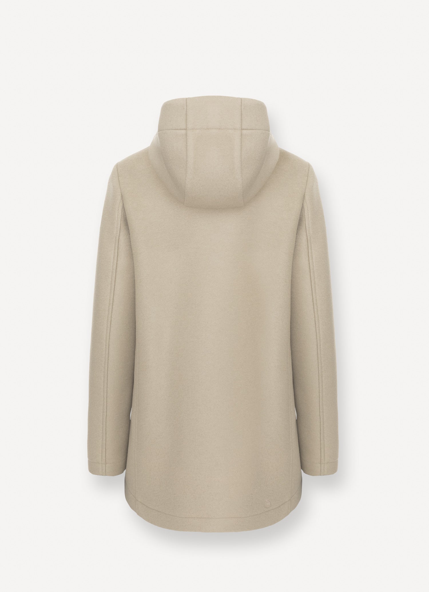 COLMAR Cappotto Donna in panno di lana con cappuccio-Beige Etna