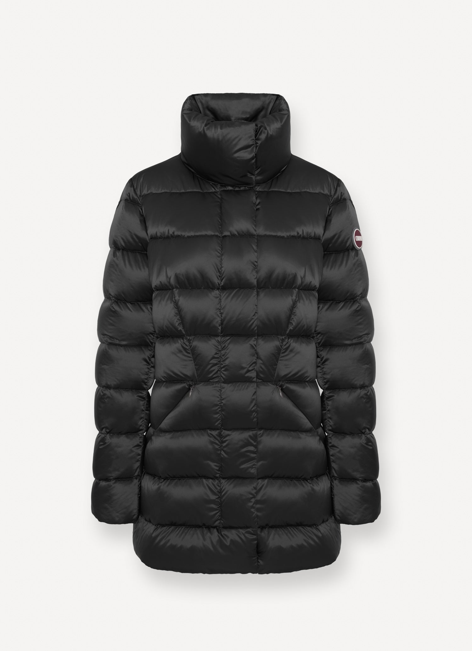 COLMAR Piumino Donna Lungo Sciancrato-Nero