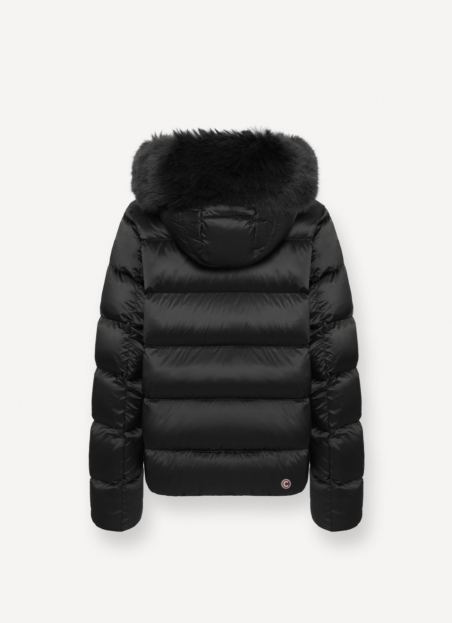 COLMAR Piumino Donna Trapuntato Collo alto Cappuccio Ecopelliccia-Nero