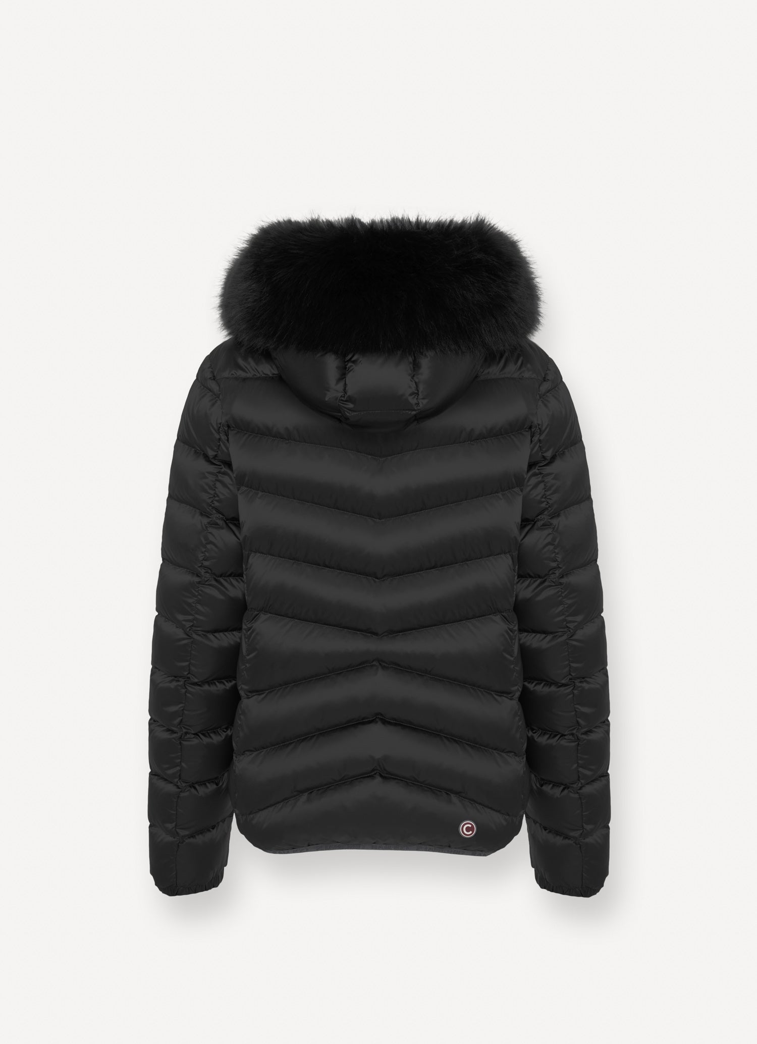 COLMAR Piumino Donna Trapuntato Cappuccio Ecopelliccia-Nero