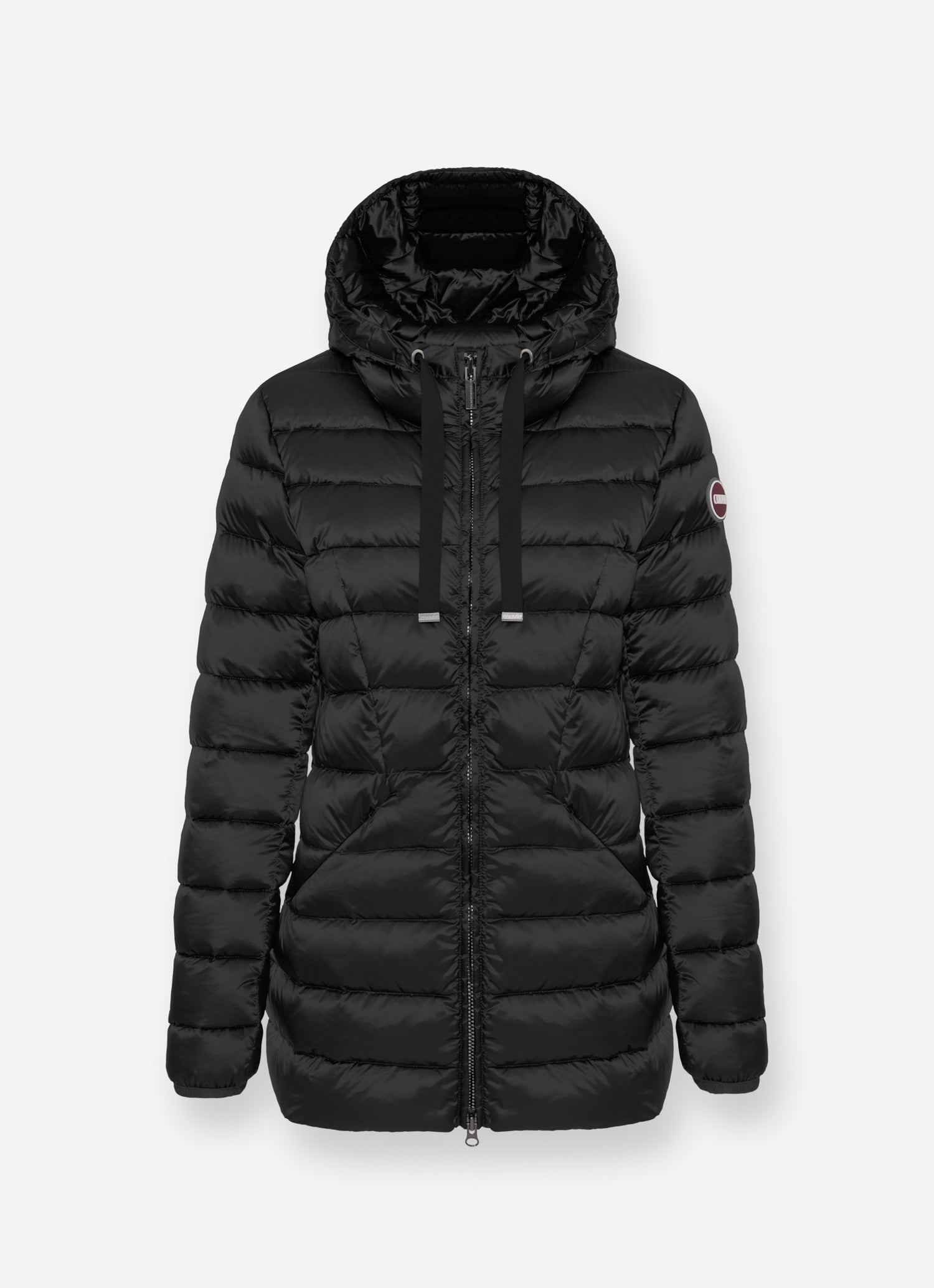COLMAR Piumino Donna Trapuntato Sciancrato Cappuccio-Nero
