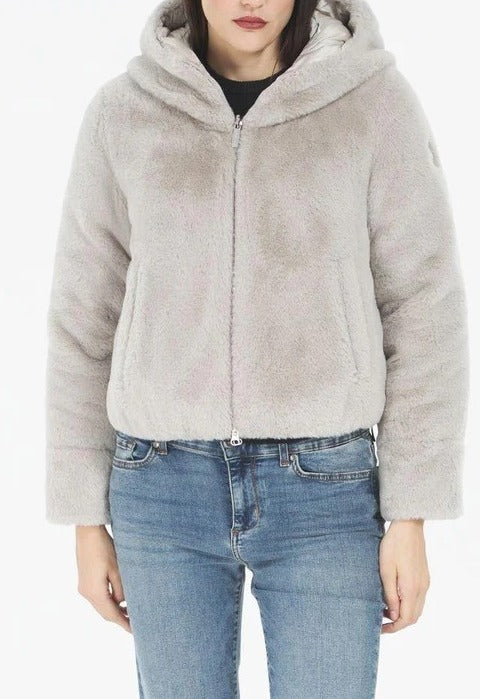 COLMAR Piumino Donna Reversibile-Beige Canapa