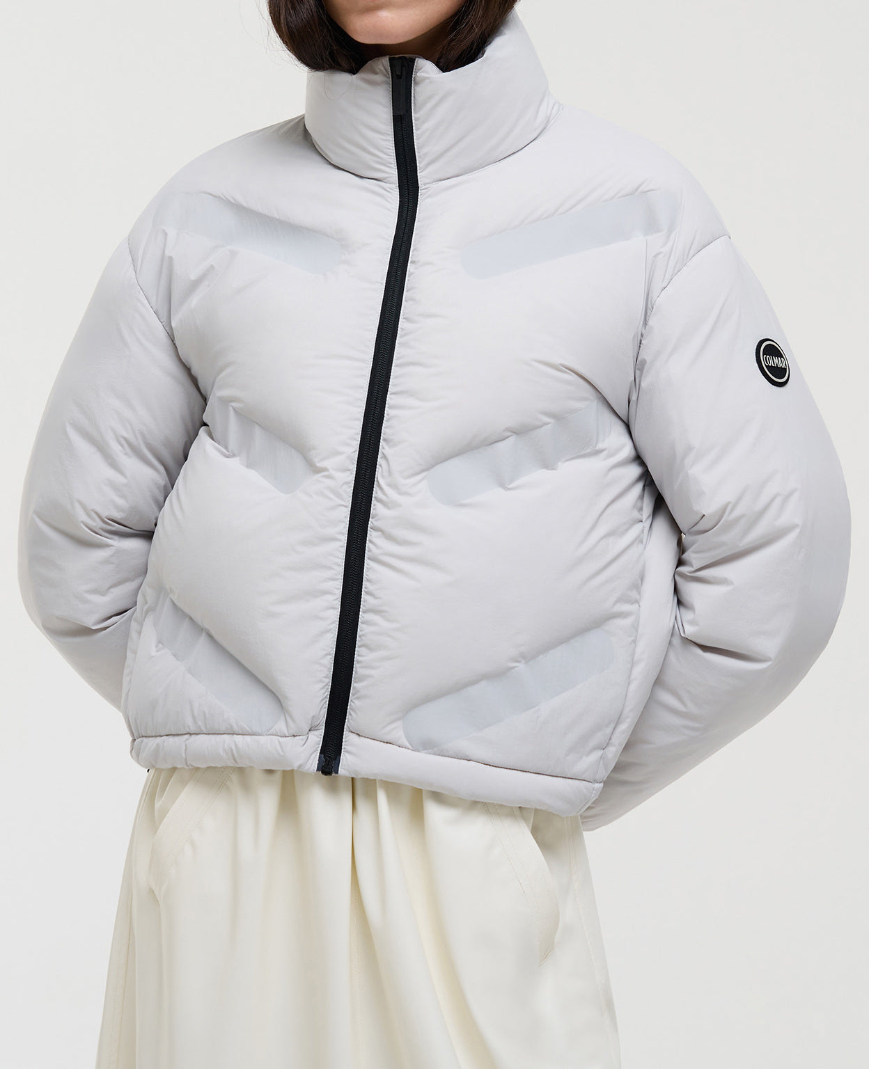 COLMAR Giacca Donna Trapunta Incollata Diagonale-Grigio Perla