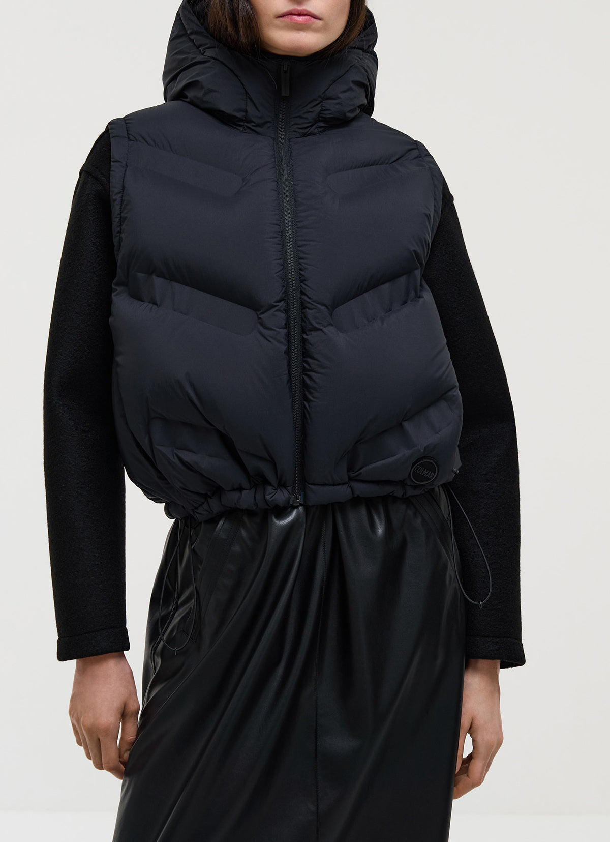 COLMAR Gilet Donna Trapunta Incollata Diagonale-Nero