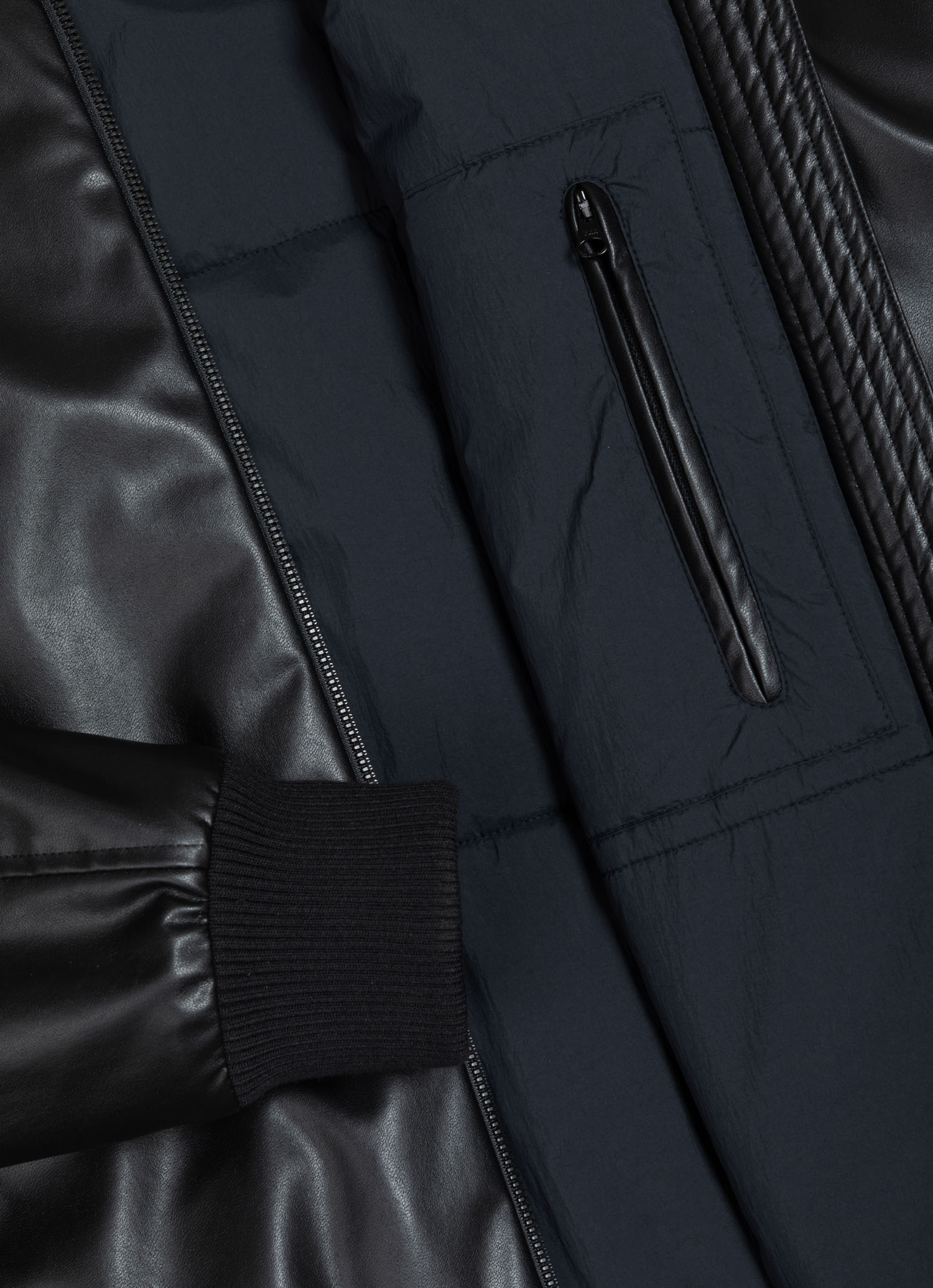 COLMAR Giacca Uomo bomber ecopelle-Nero