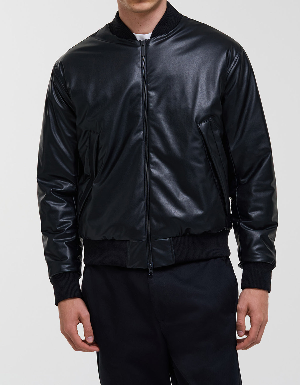 COLMAR Giacca Uomo bomber ecopelle-Nero