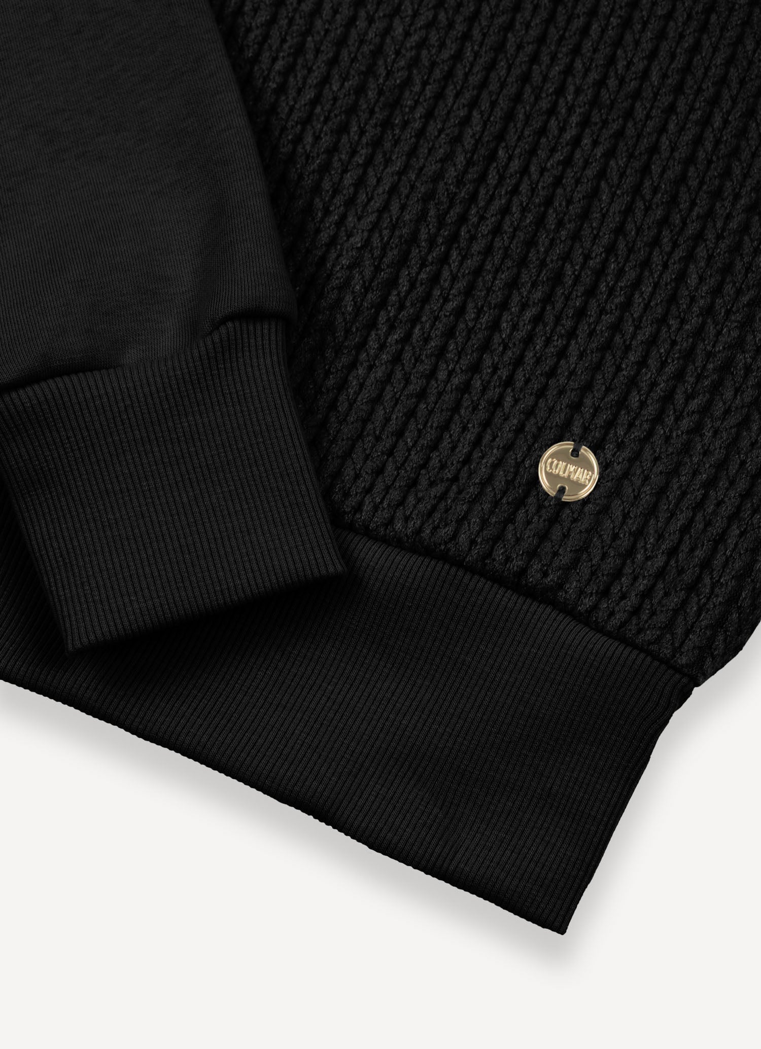 COLMAR Felpa Donna Girocollo Trecce-Nero